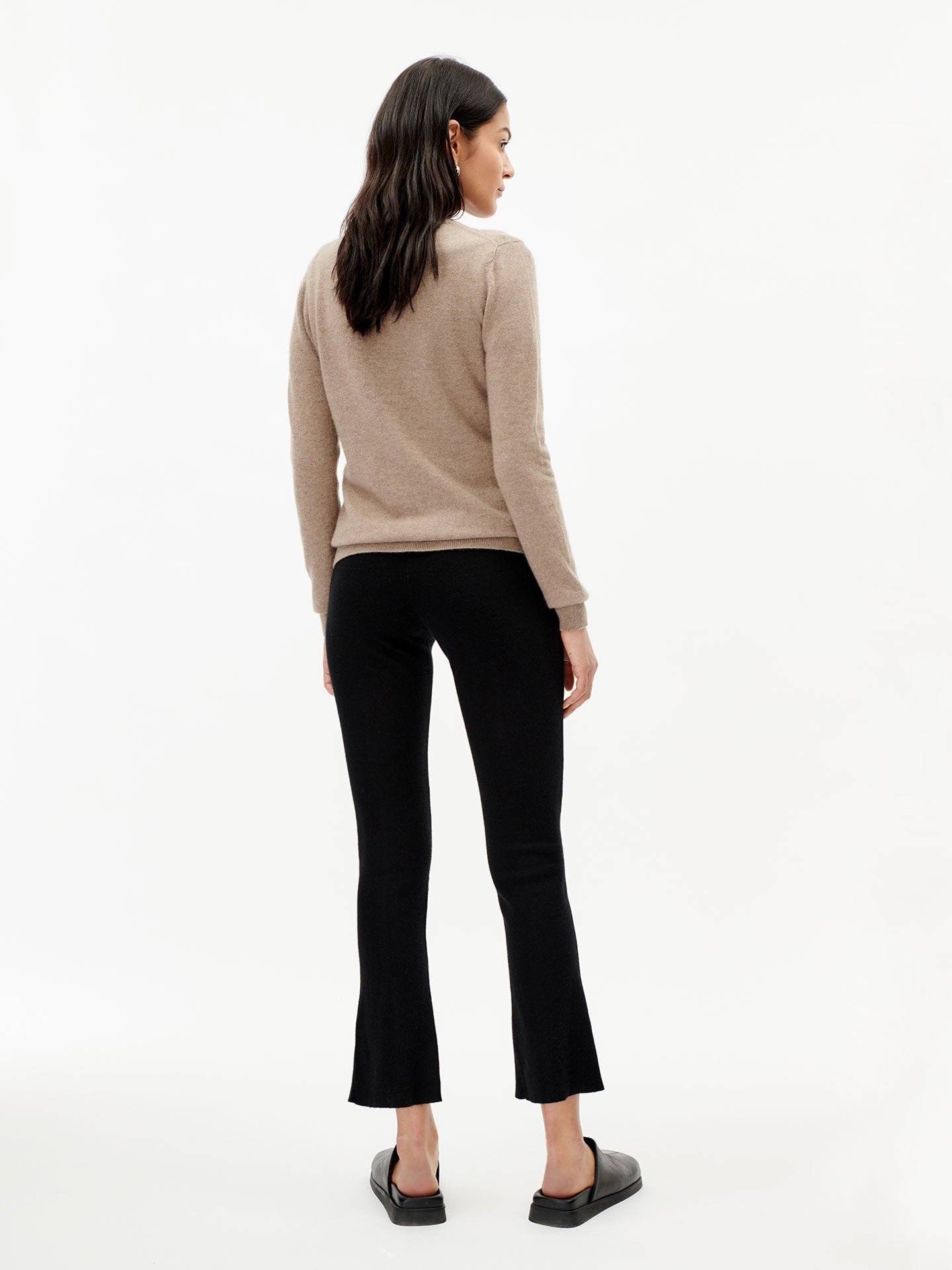Cardigan col en V en Cachemire pour femmes Taupe - Gobi Cashmere