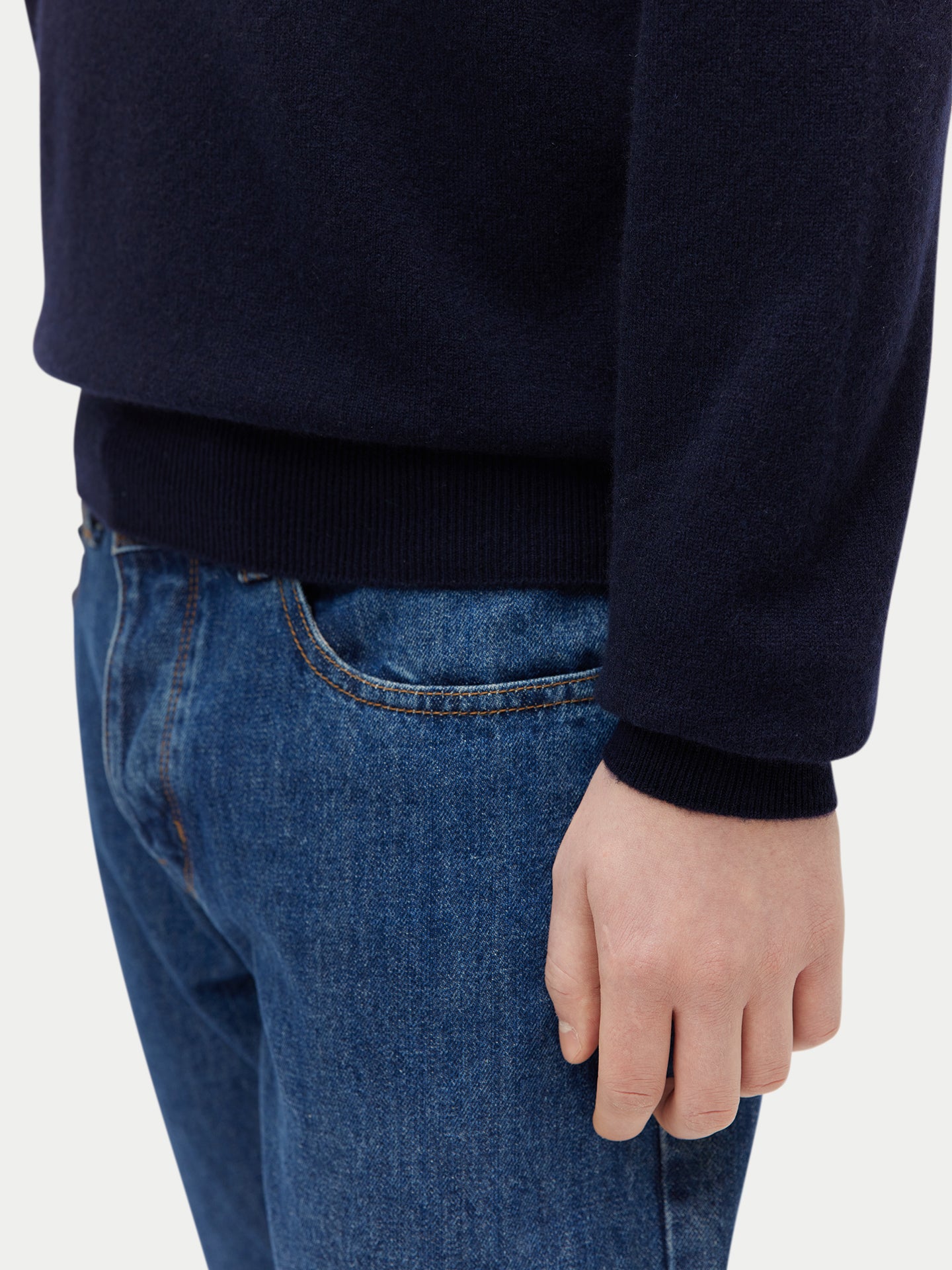 Pull col polo en cachemire Essential pour hommes