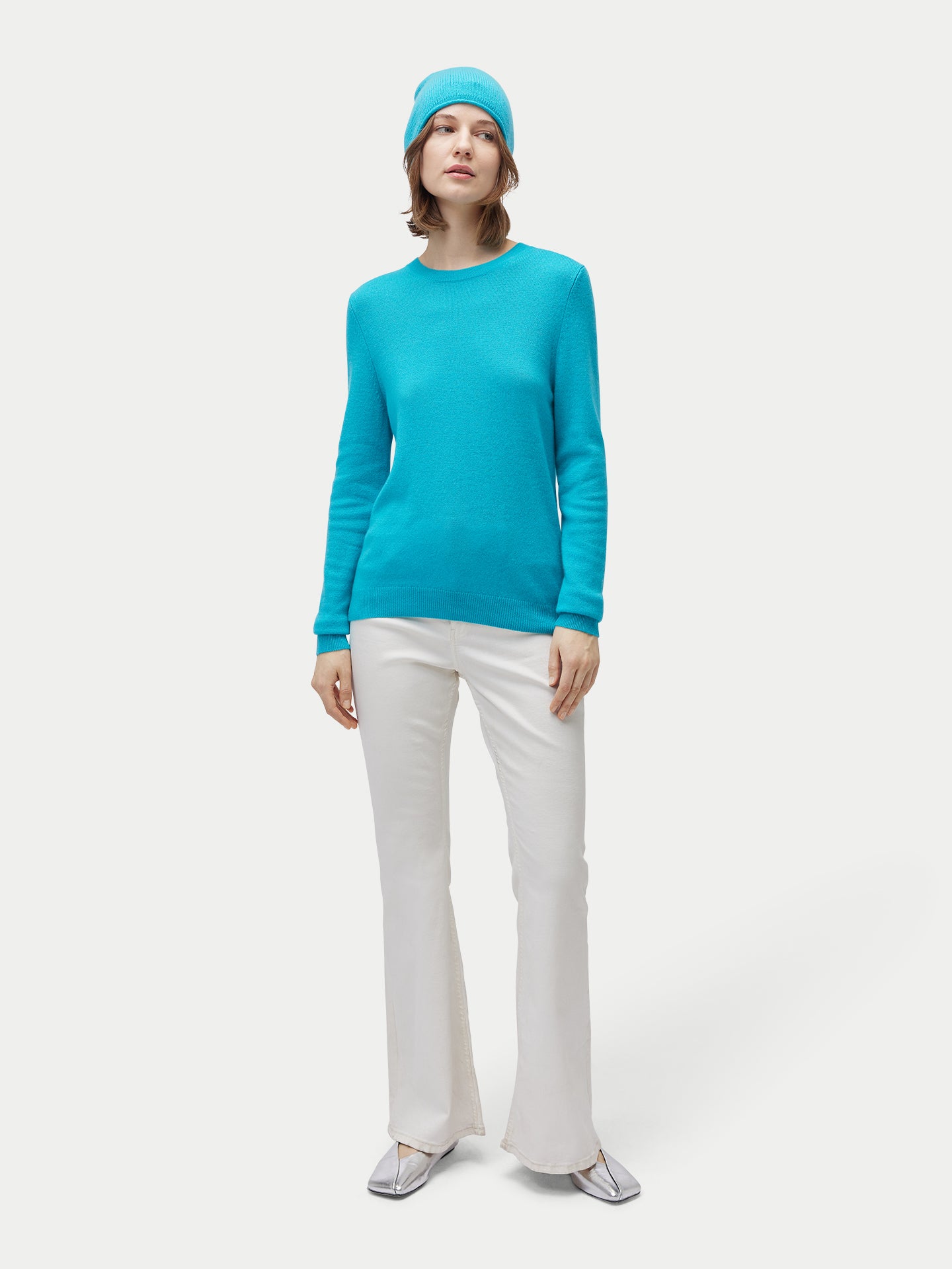 Ensemble pull et bonnet en cachemire