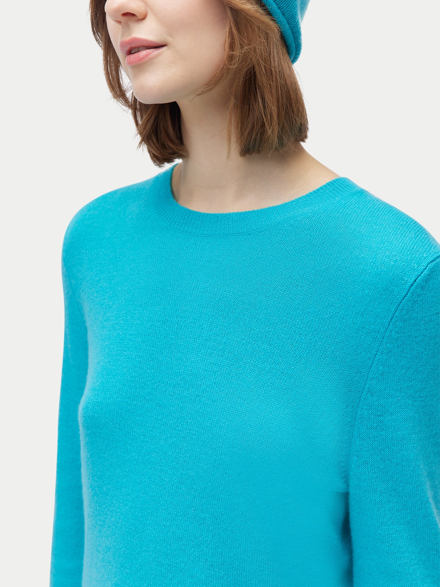 Ensemble pull et bonnet en cachemire