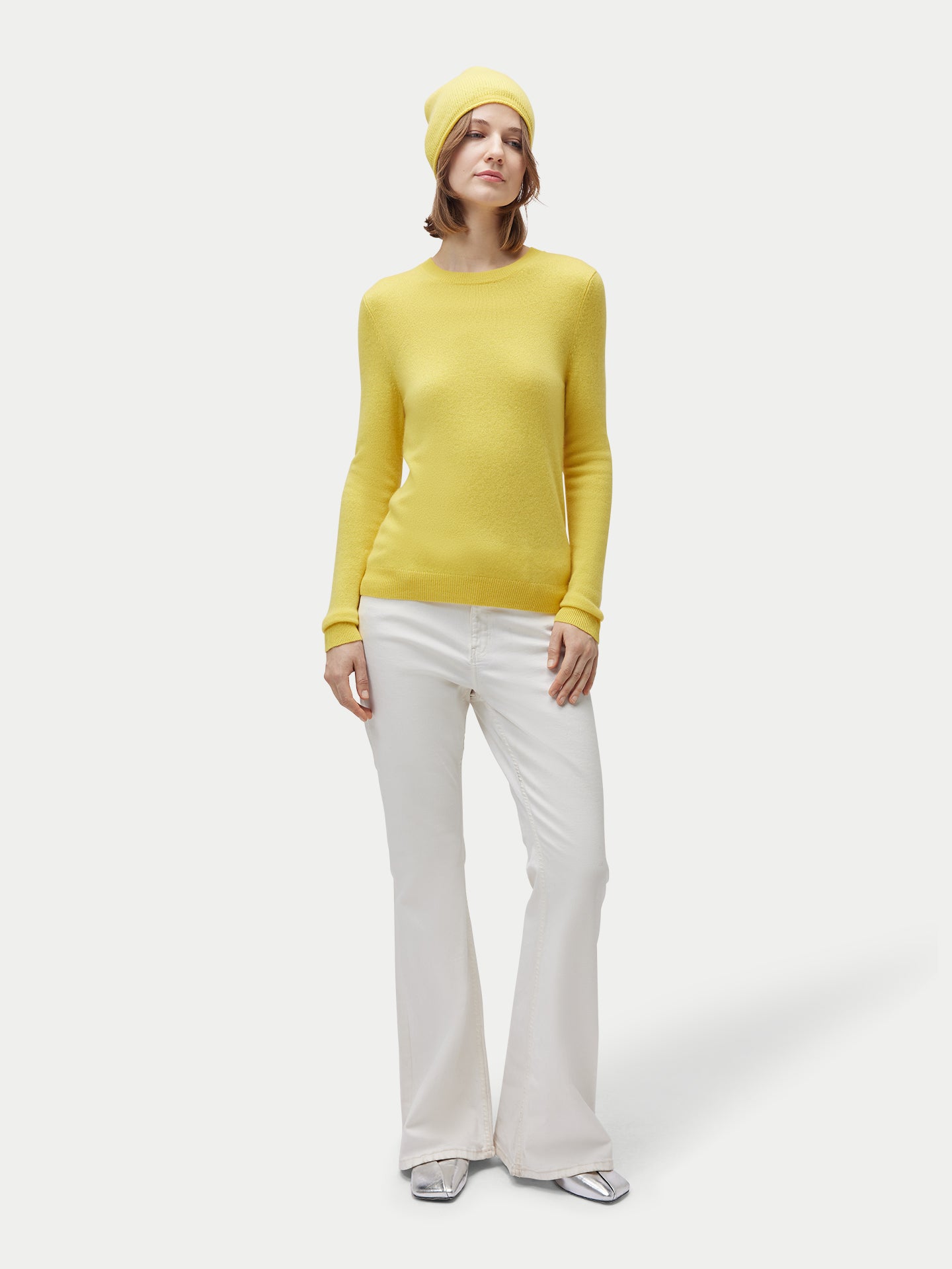 Ensemble pull et bonnet en cachemire