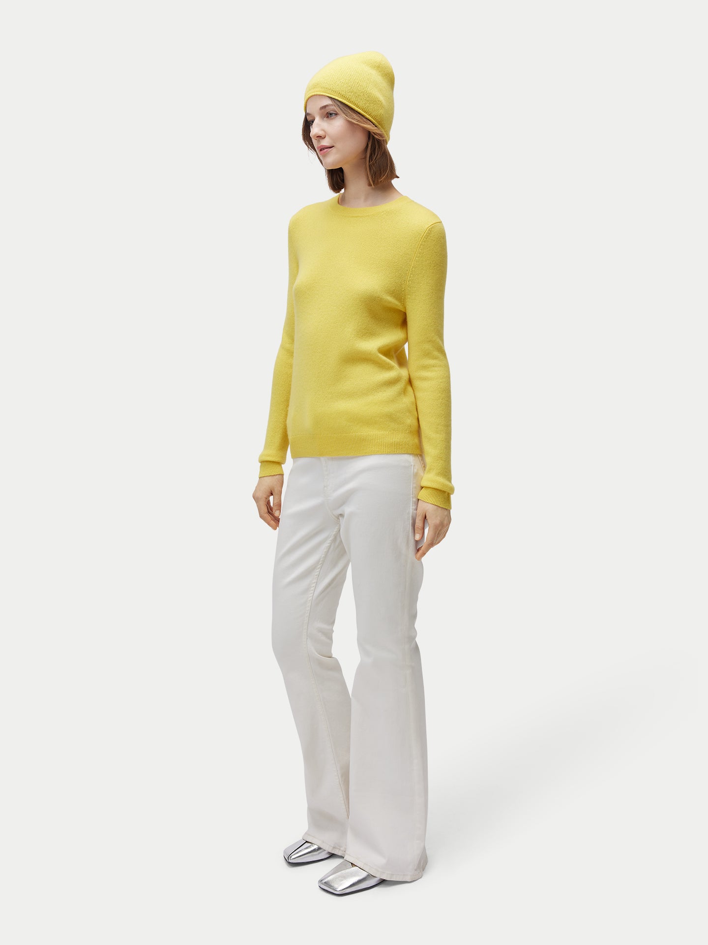 Ensemble pull et bonnet en cachemire