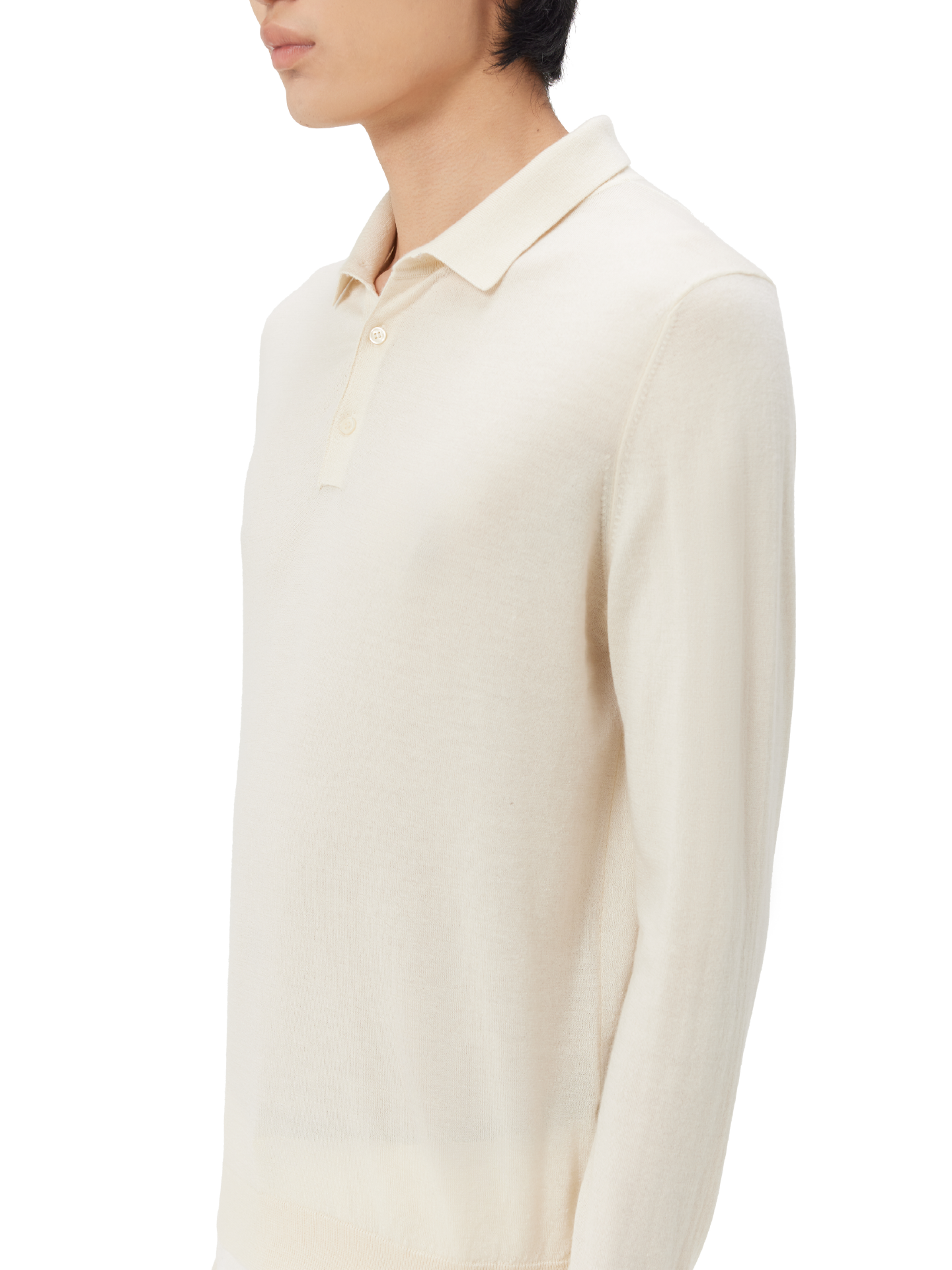 Polo en soie de cachemire pour hommes