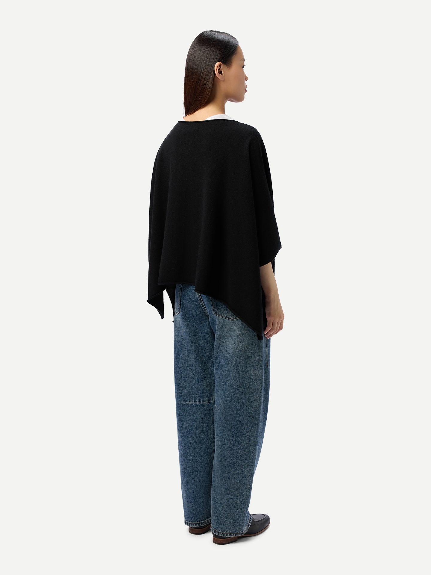 Poncho en cachemire Timeless à encolure bateau