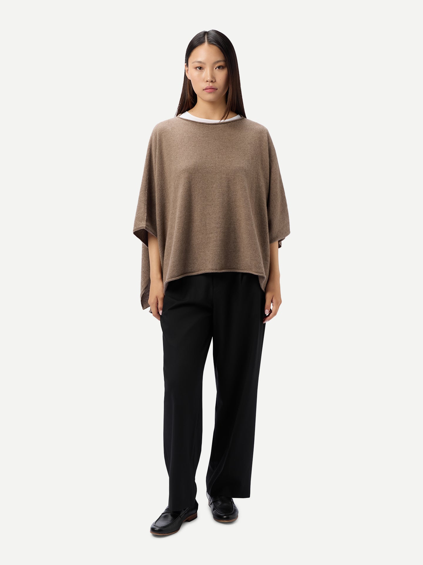 Poncho en cachemire Timeless à encolure bateau