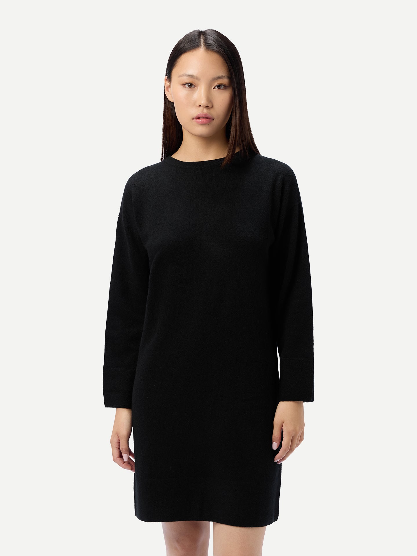 Robe en Cachemire Sans Coutures à Col Rond