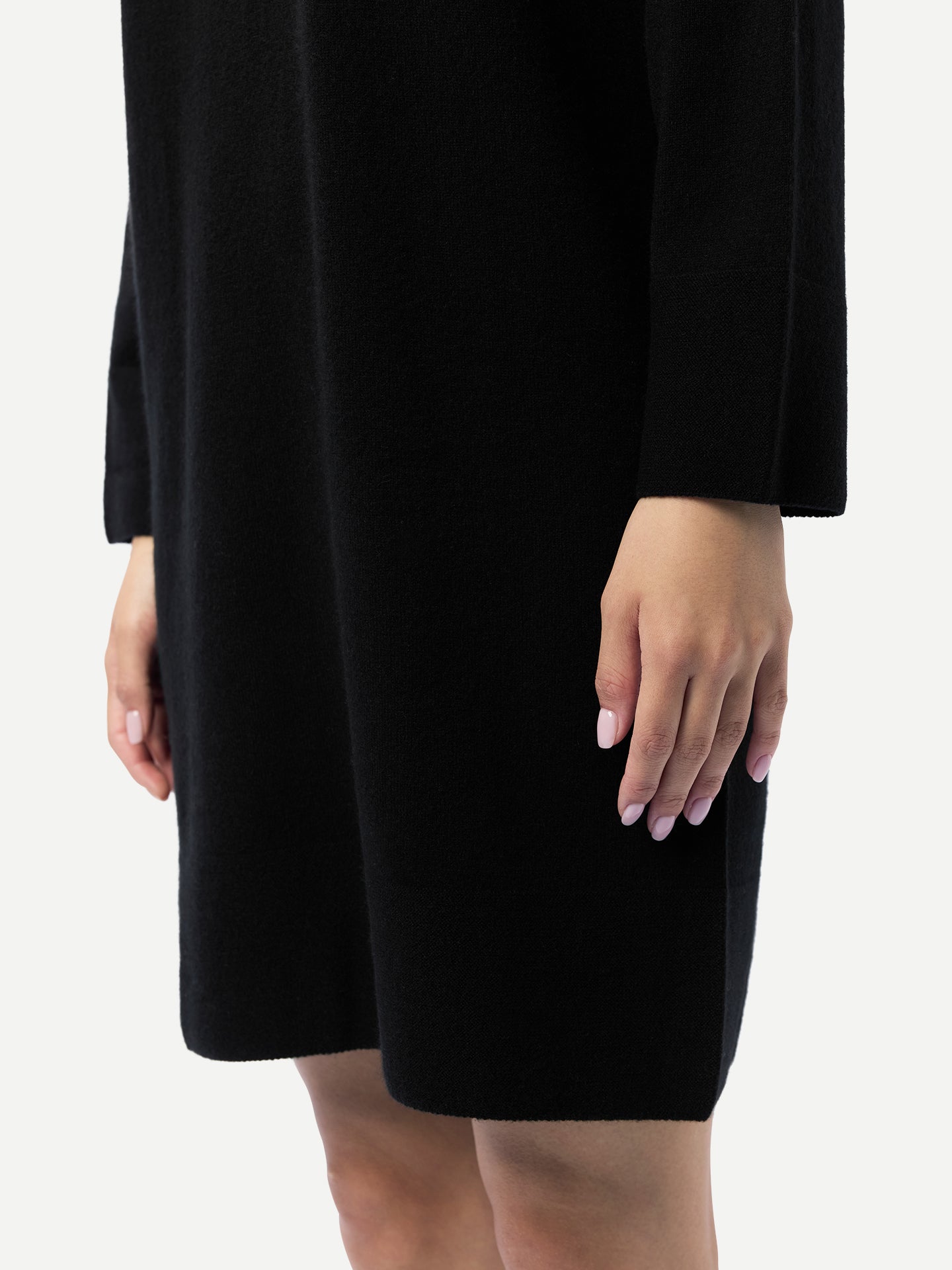 Robe en Cachemire Sans Coutures à Col Rond