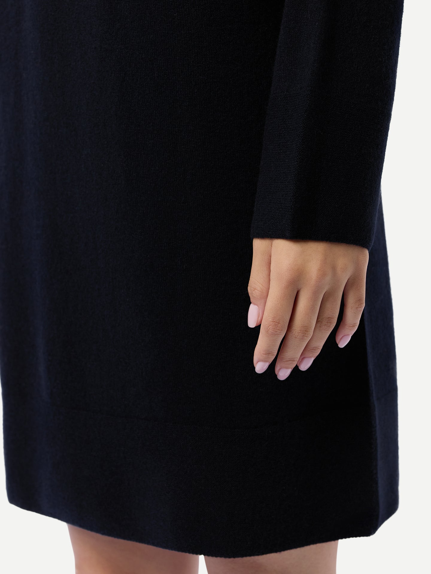 Robe en Cachemire Sans Coutures à Col Rond