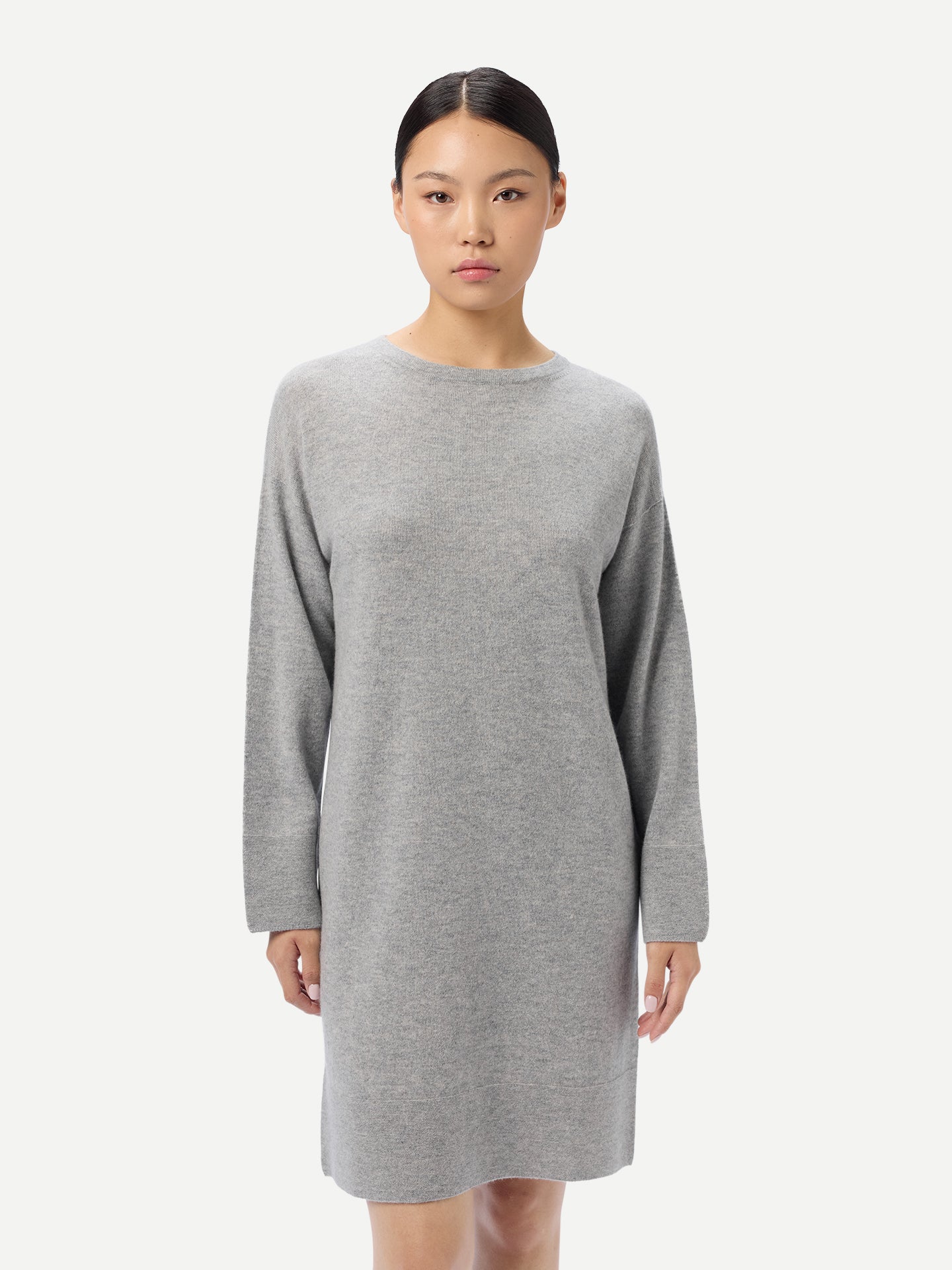 Robe en Cachemire Sans Coutures à Col Rond