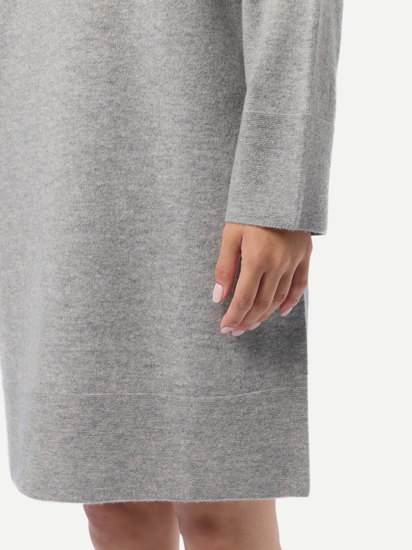 Robe en Cachemire Sans Coutures à Col Rond