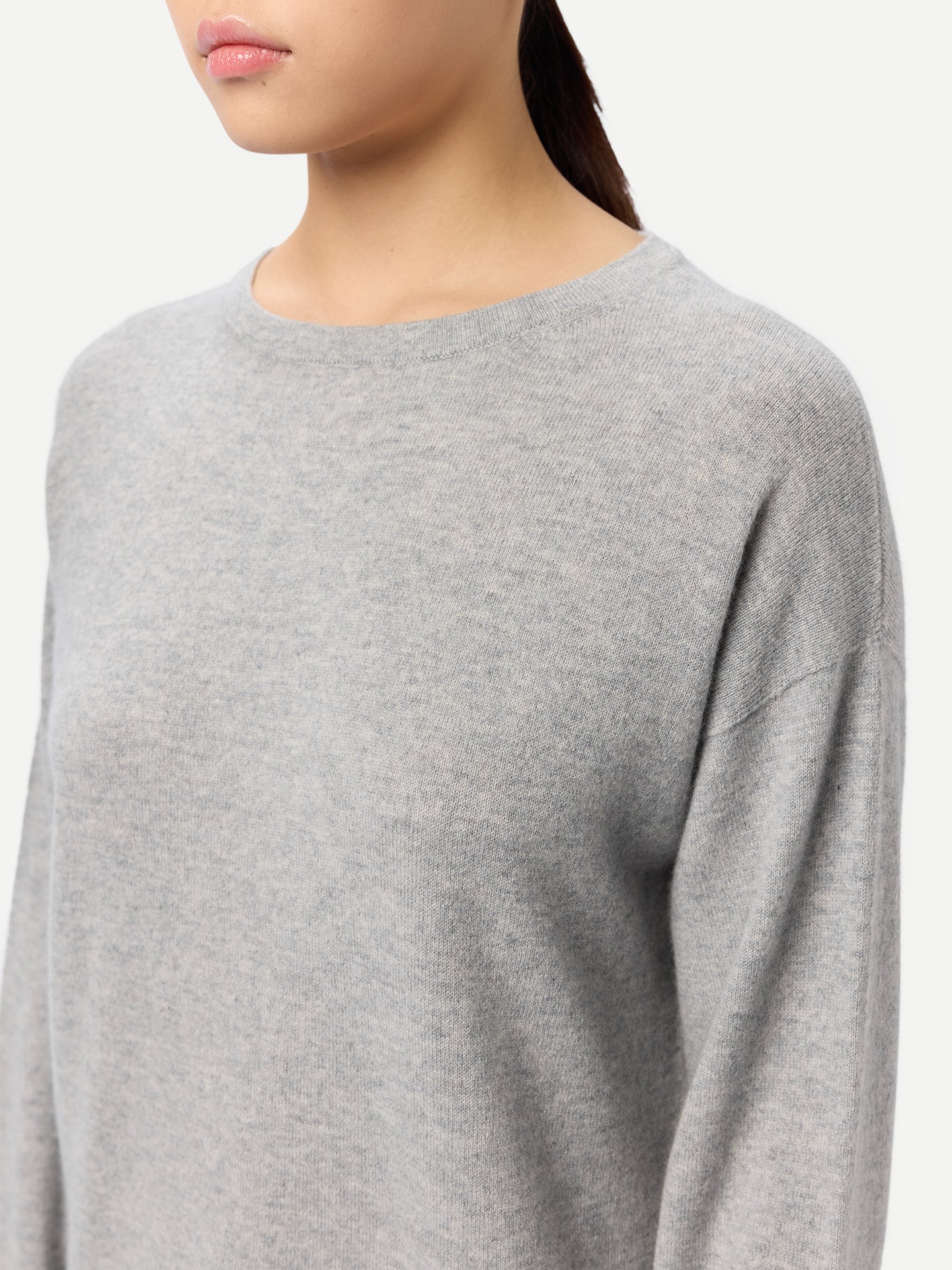 Robe en Cachemire Sans Coutures à Col Rond