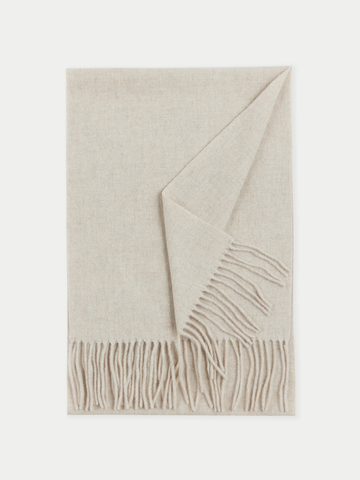 Écharpe avec franges en cachemire pour unisex Couleur Organique