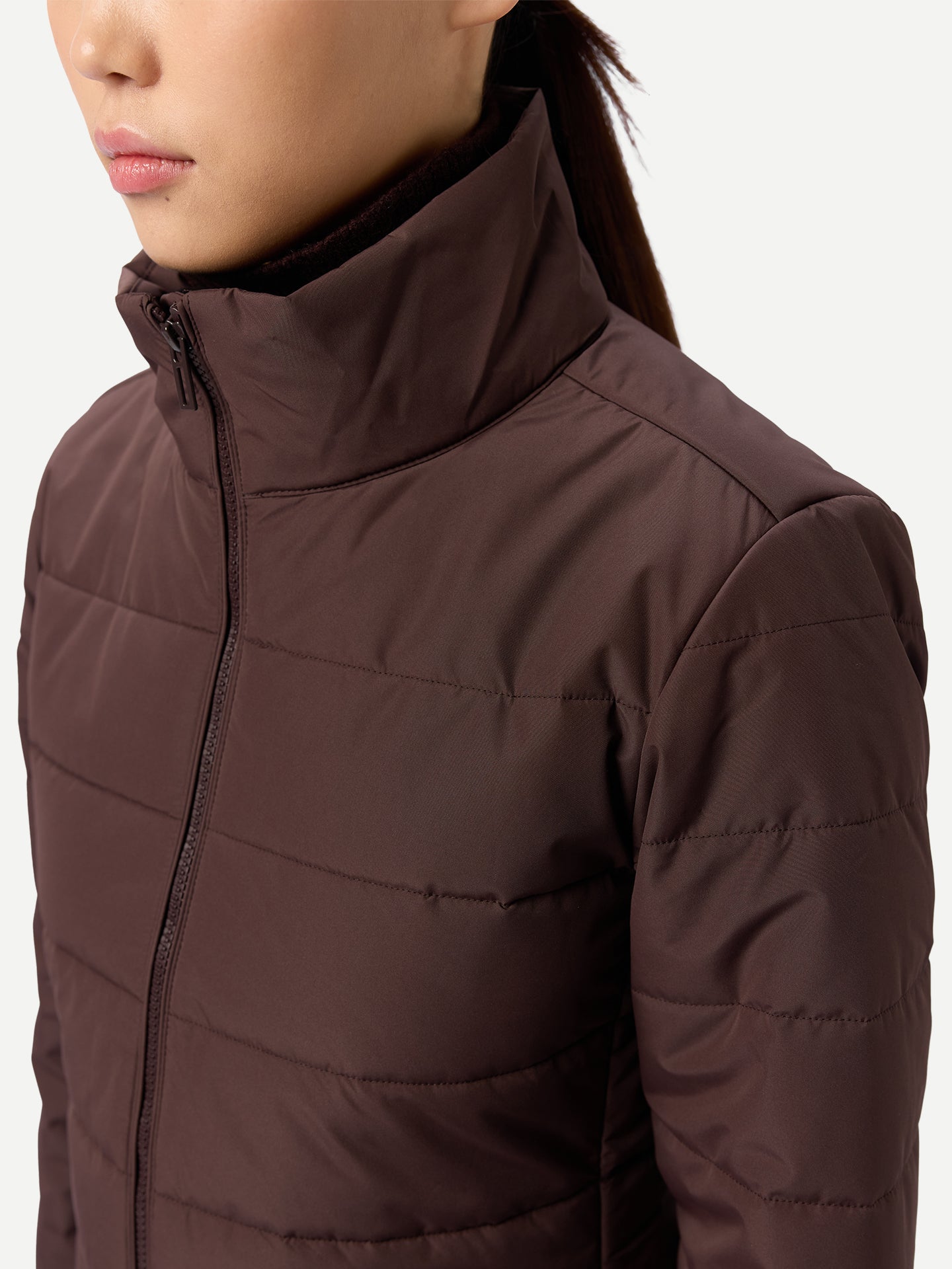 Veste d’hiver CashmereTECH femme couleur marron | GOBI Cashmere