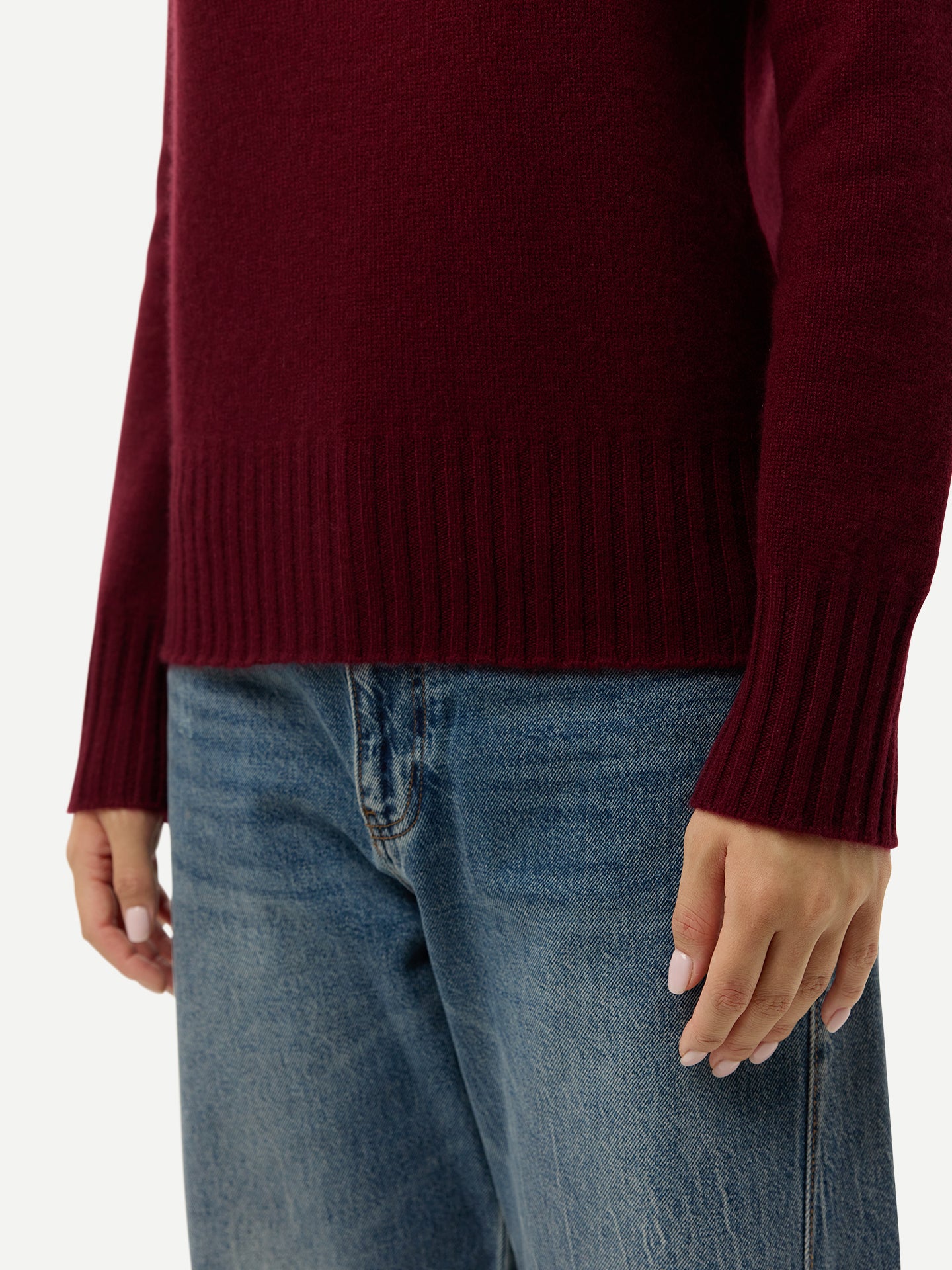 Pull en Cachemire à Col Roulé Replié