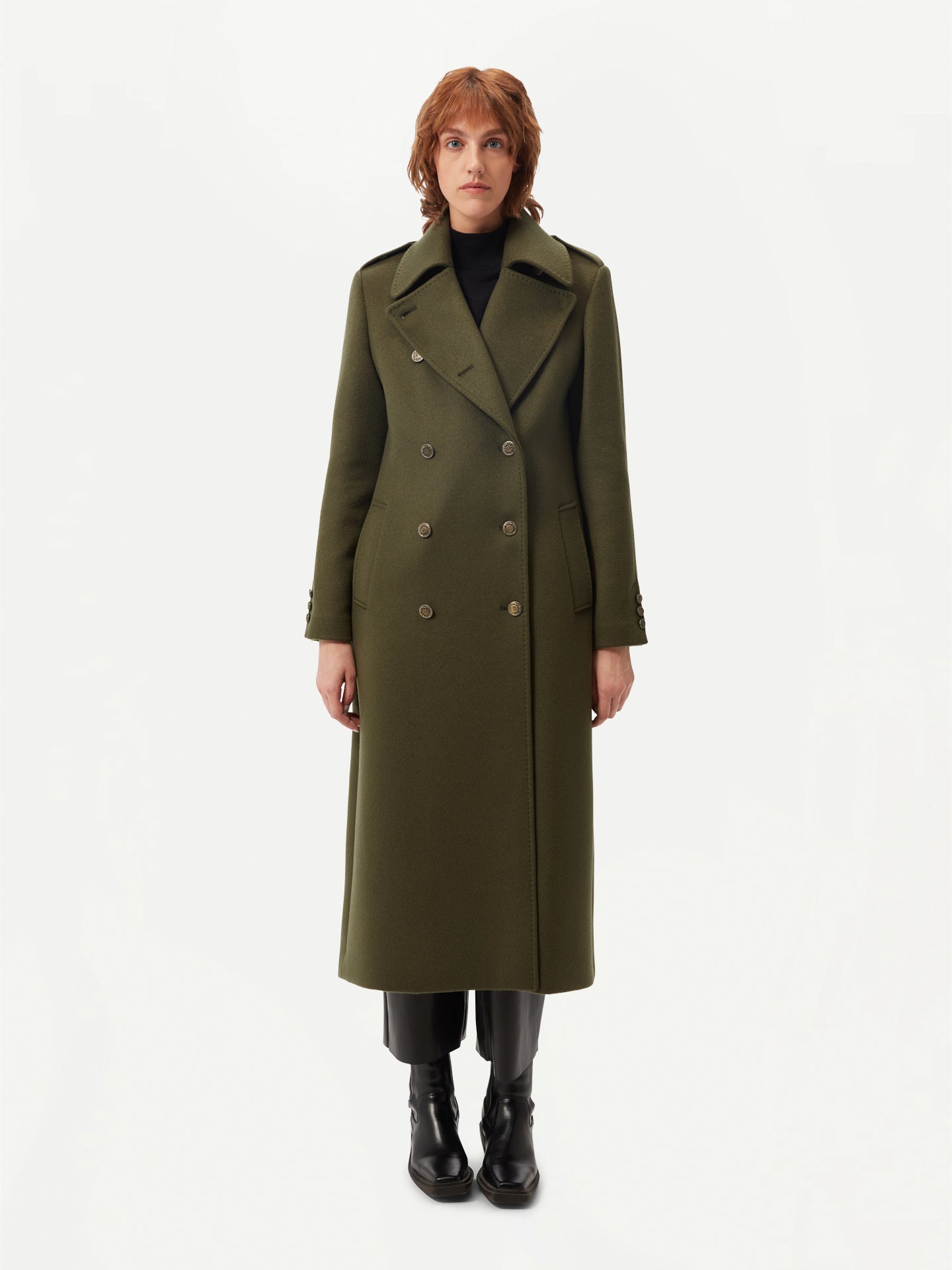 Manteau en cachemire à double boutonnage - GOBI Collection Country-Chic - Gobi Cashmere