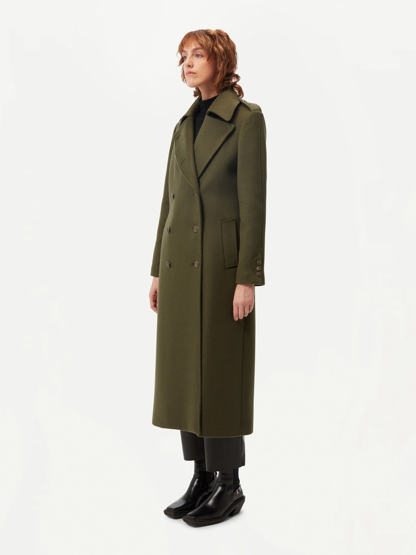 Manteau en cachemire à double boutonnage - GOBI Collection Country-Chic - Gobi Cashmere