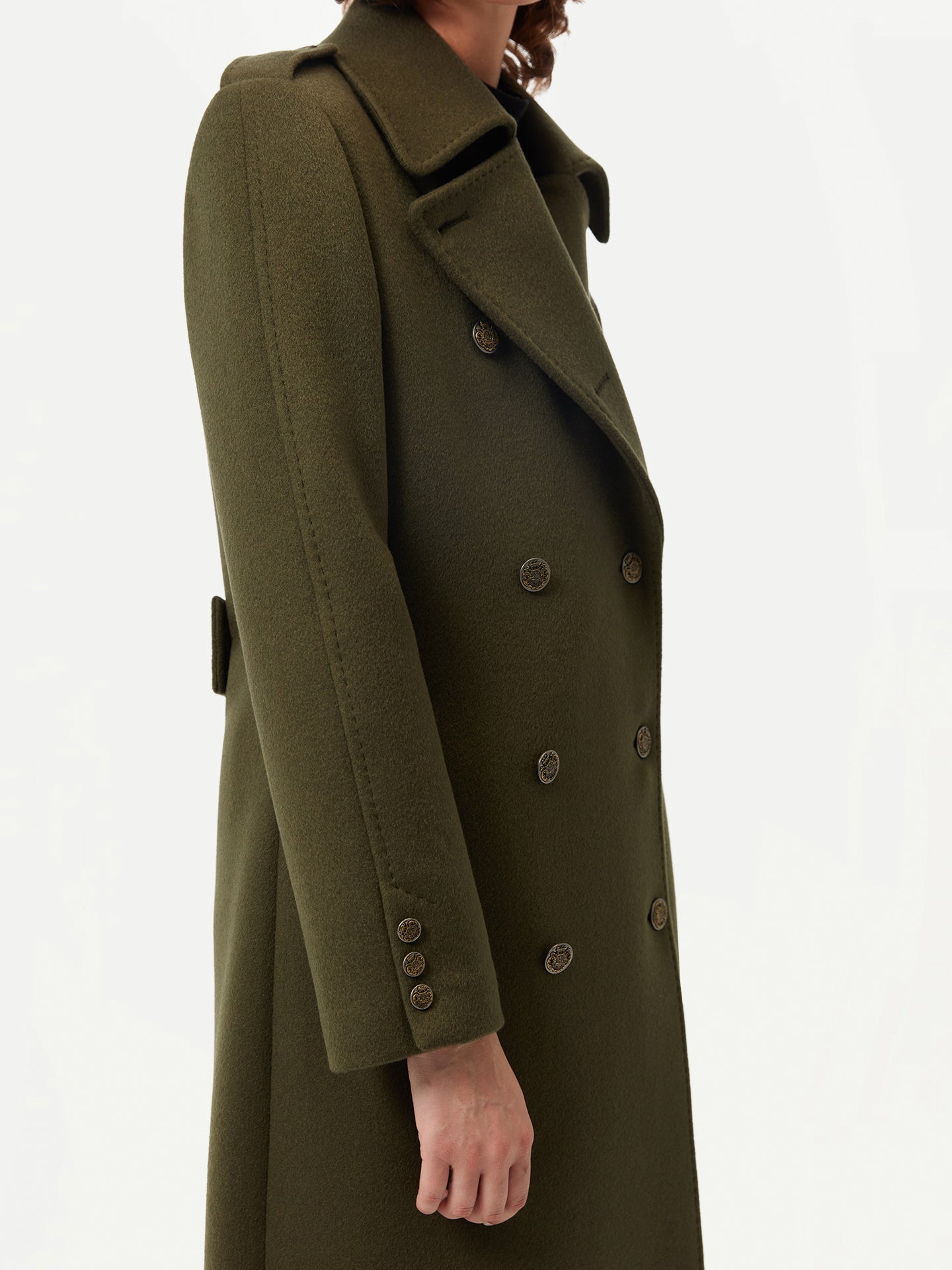 Manteau en cachemire à double boutonnage - GOBI Collection Country-Chic - Gobi Cashmere