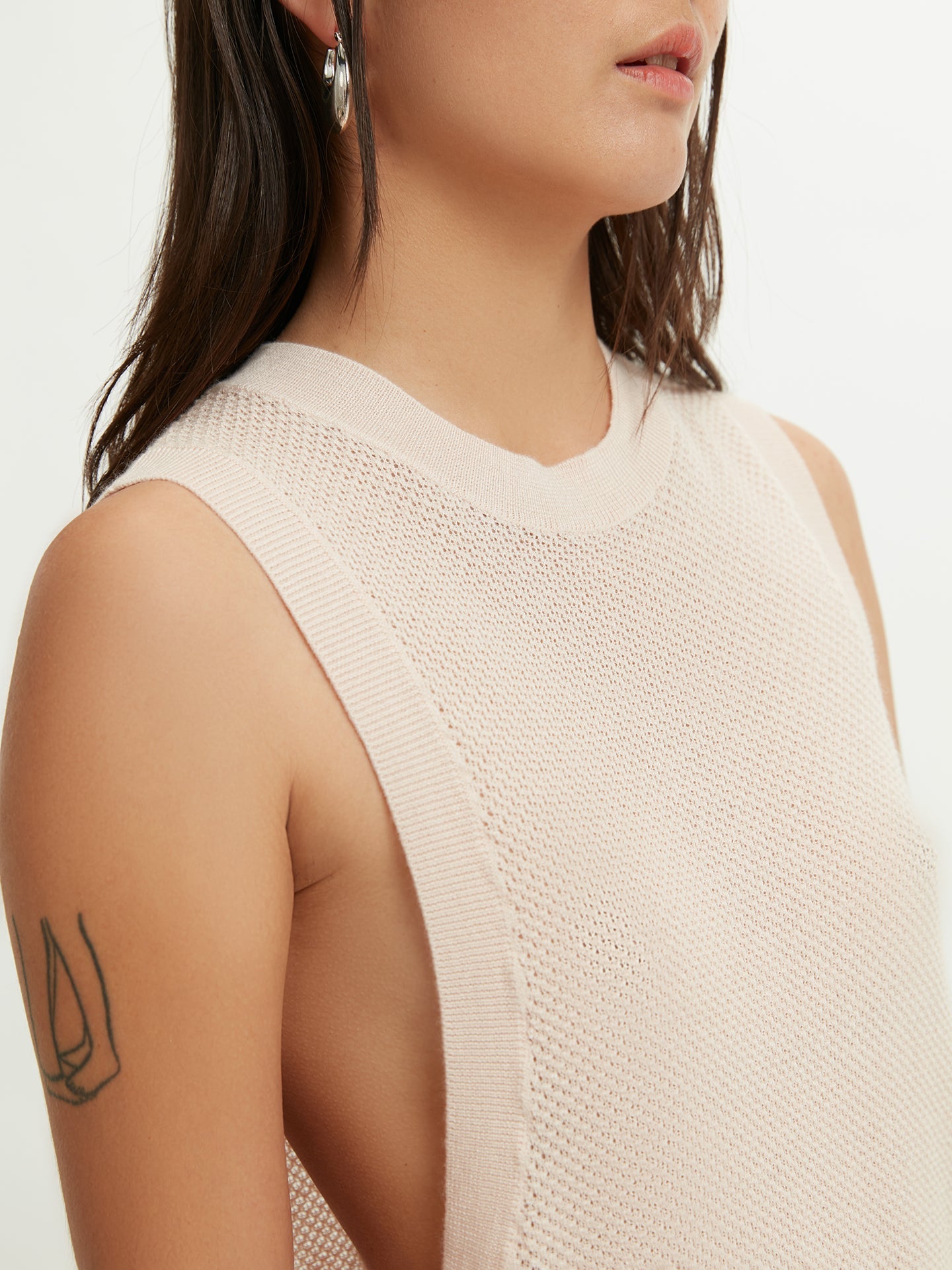 Haut en cachemire de soie rose - Gobi Cashmere