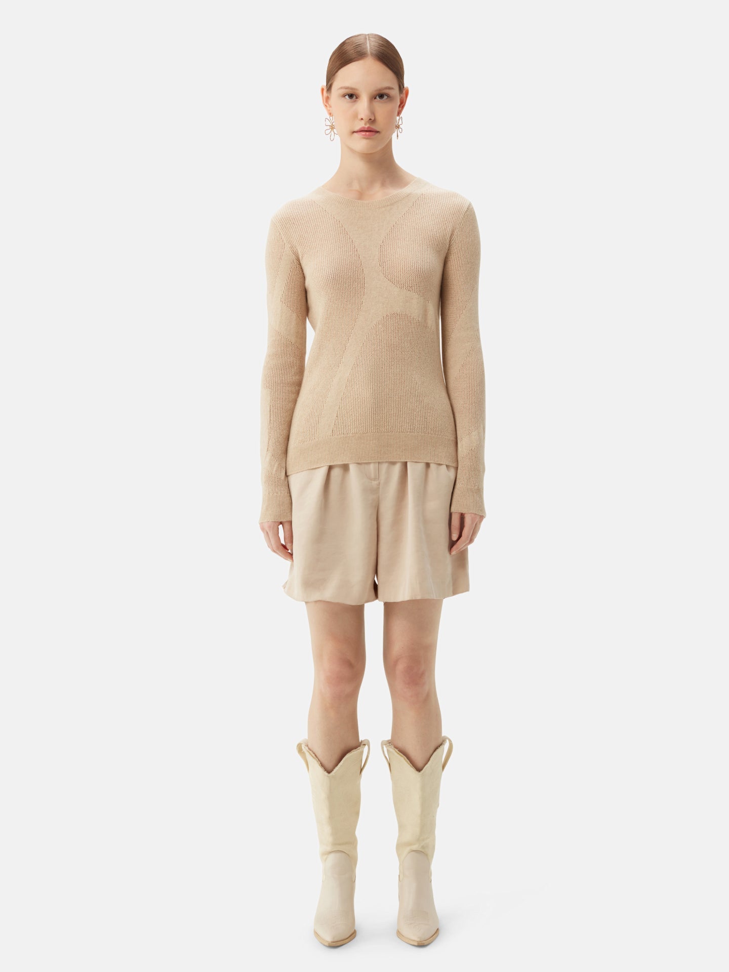 Col C en cachemire léger - Confort texturé | GOBI Cashmere