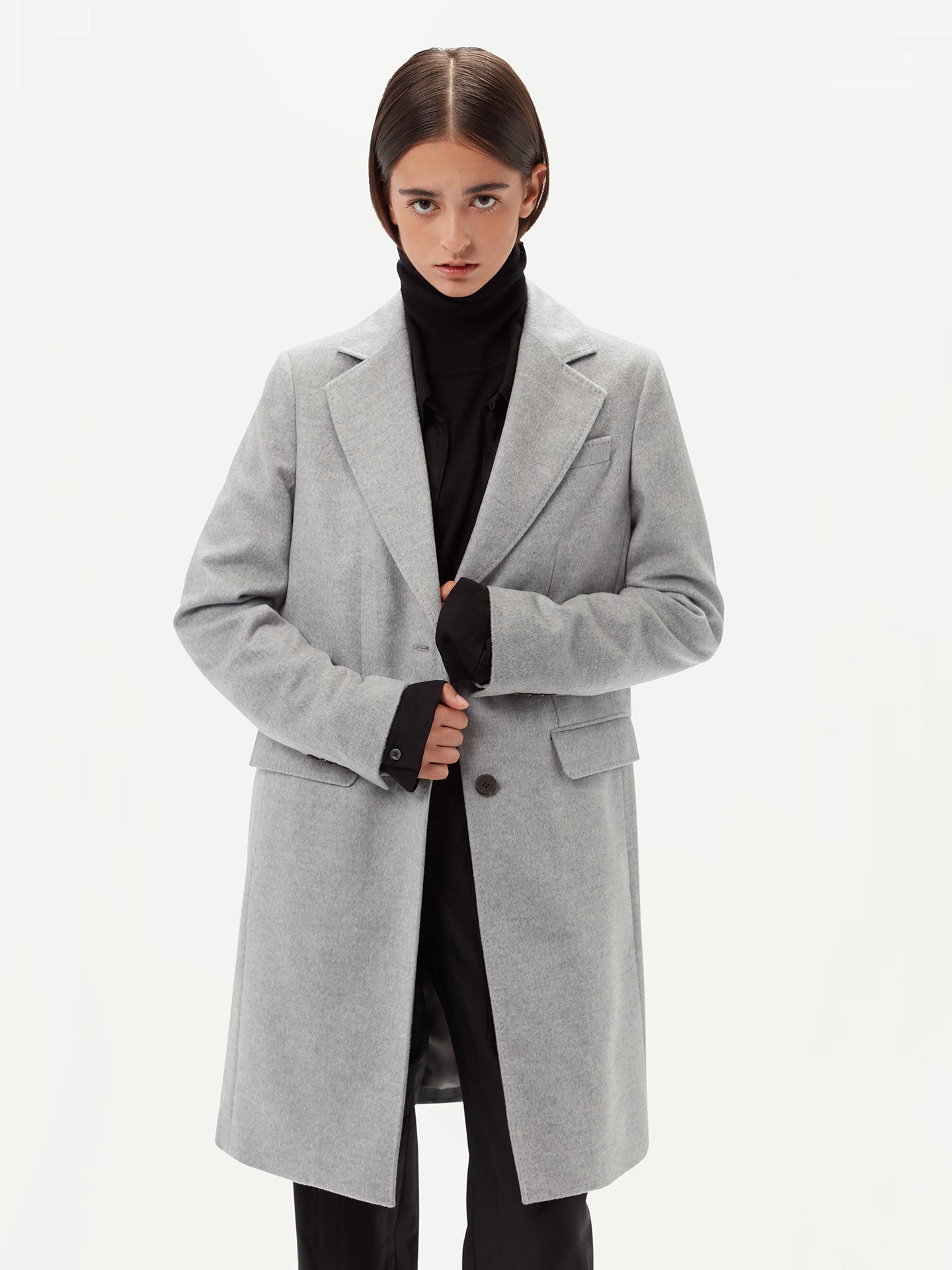 GOBI Manteau en cachemire pour femme -G.Spina Gris - Gobi Cashmere