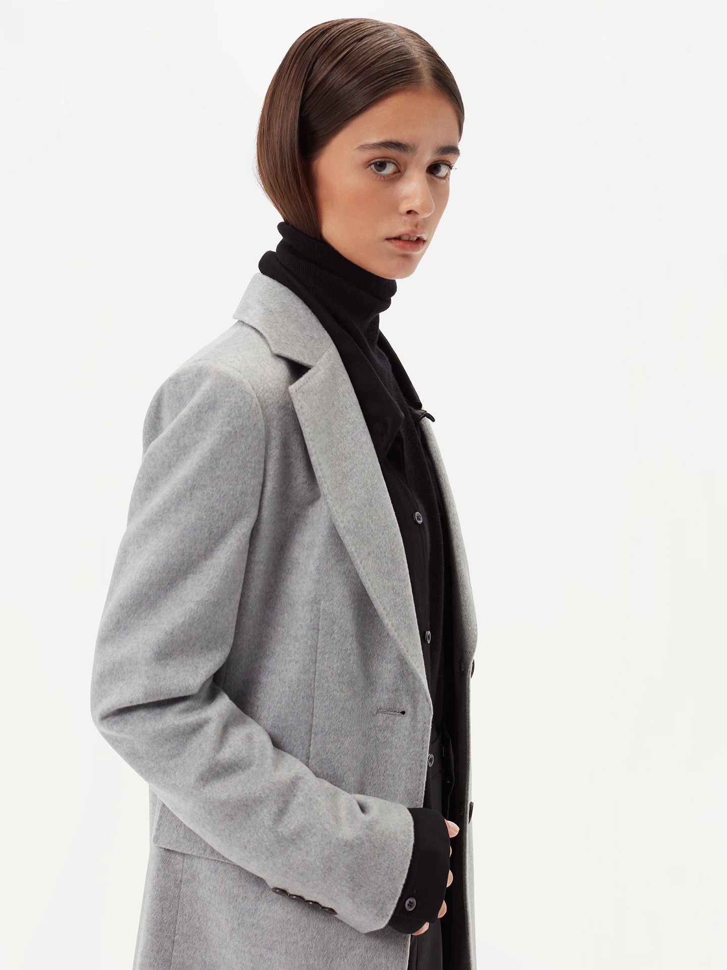 GOBI Manteau en cachemire pour femme -G.Spina Gris - Gobi Cashmere