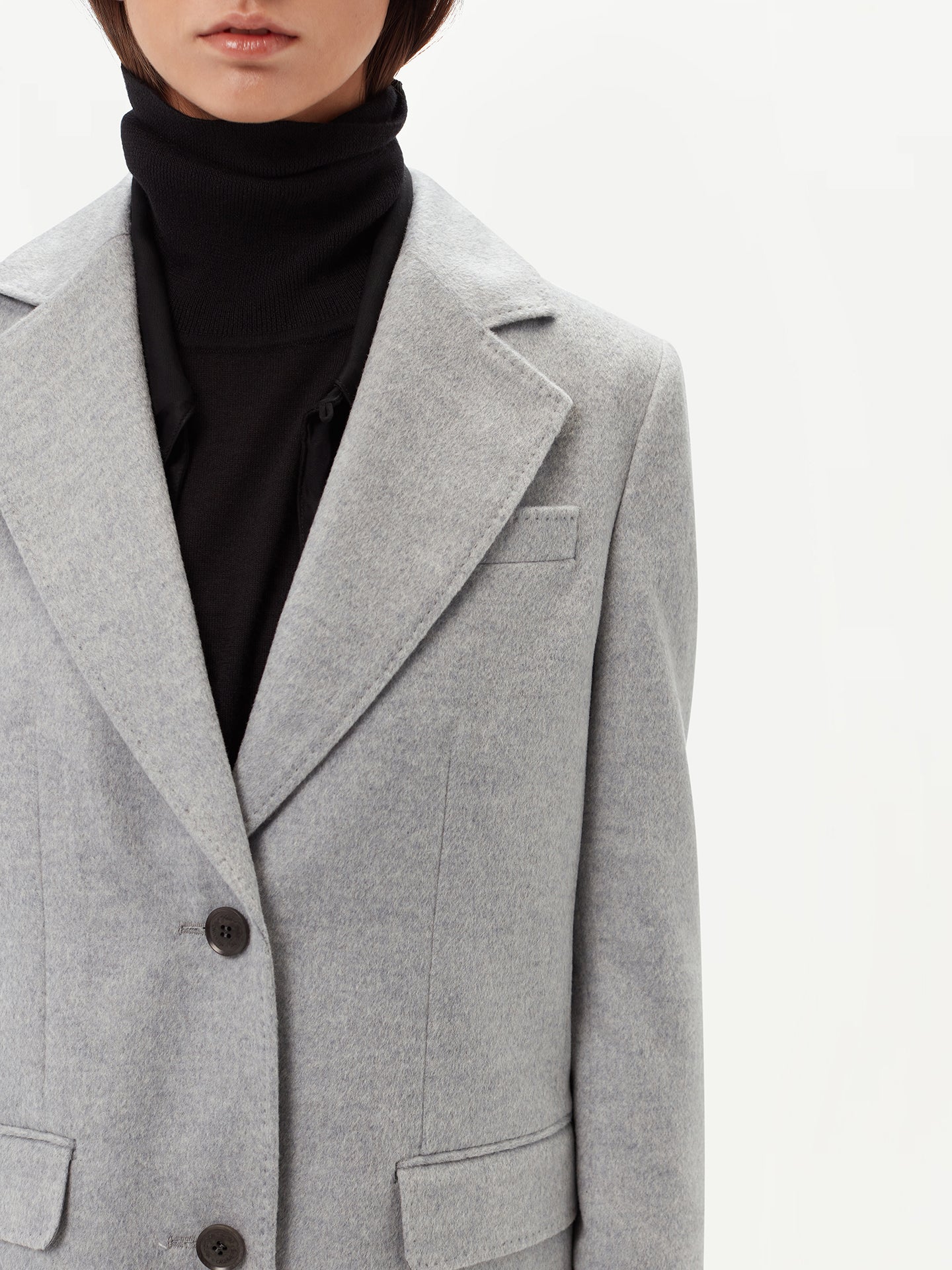 GOBI Manteau en cachemire pour femme -G.Spina Gris - Gobi Cashmere