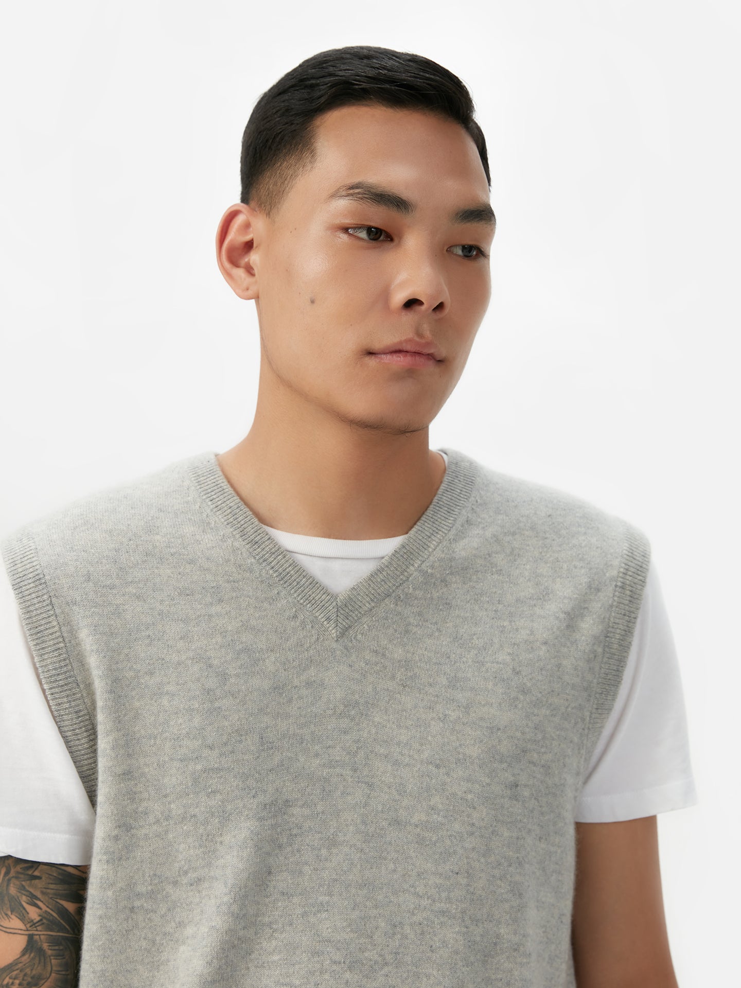 Gilet en cachemire pour homme couleur Gris - Gobi Cashmere