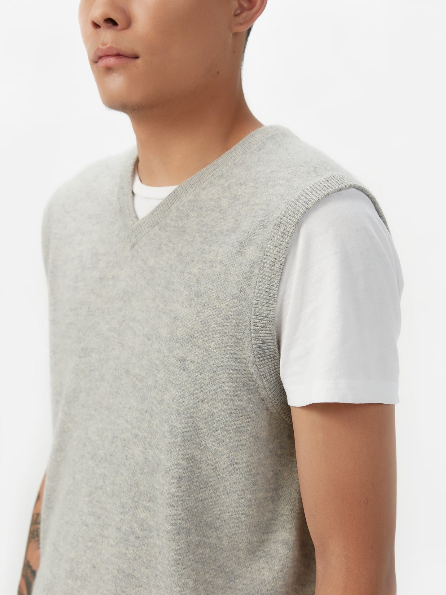 Gilet en cachemire pour homme couleur Gris - Gobi Cashmere