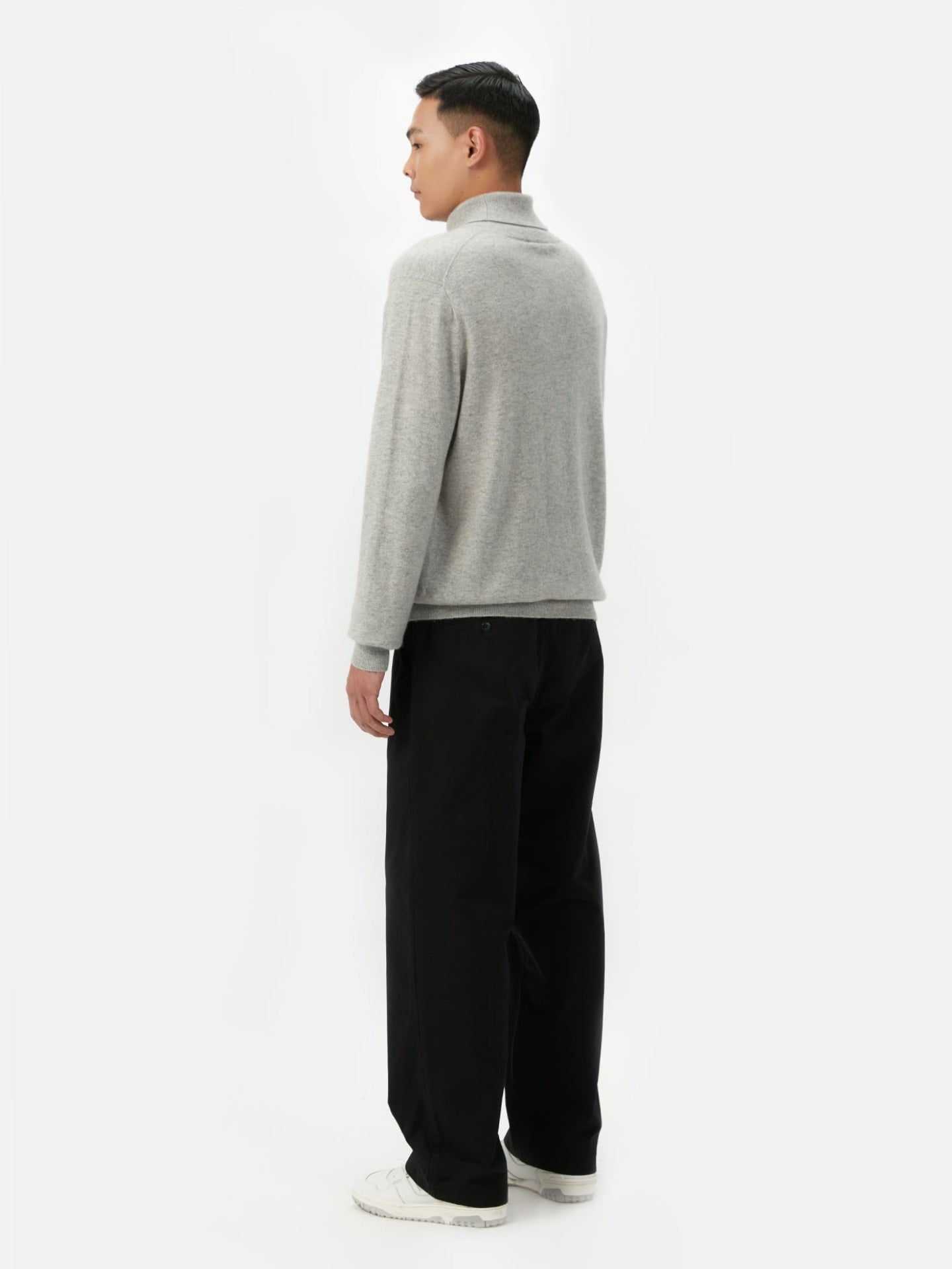 Col roulé homme en cachemire pour hommes Gris - Gobi Cashmere