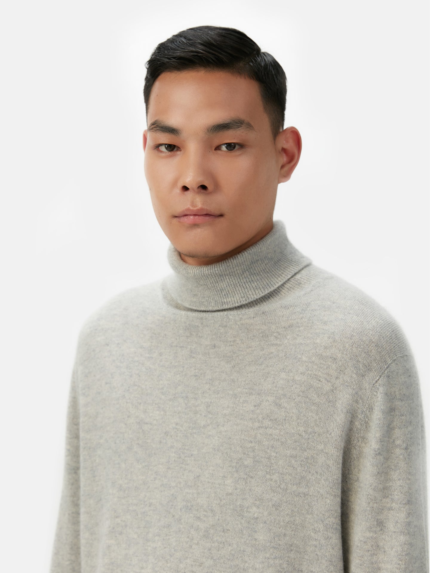 Col roulé homme en cachemire pour hommes Gris - Gobi Cashmere