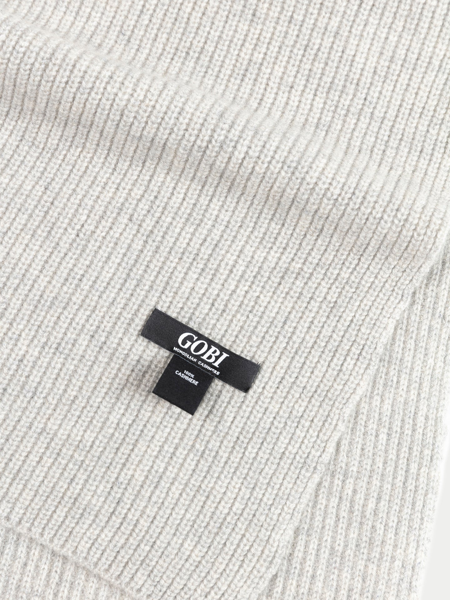 Echarpe en tricot de pêcheur en cachemire Gris - Gobi Cashmere