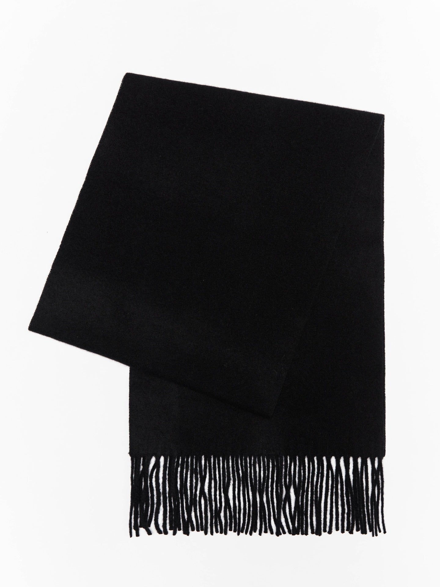 Écharpe avec franges en cachemire unisexe , couleur Noir - Gobi Cashmere