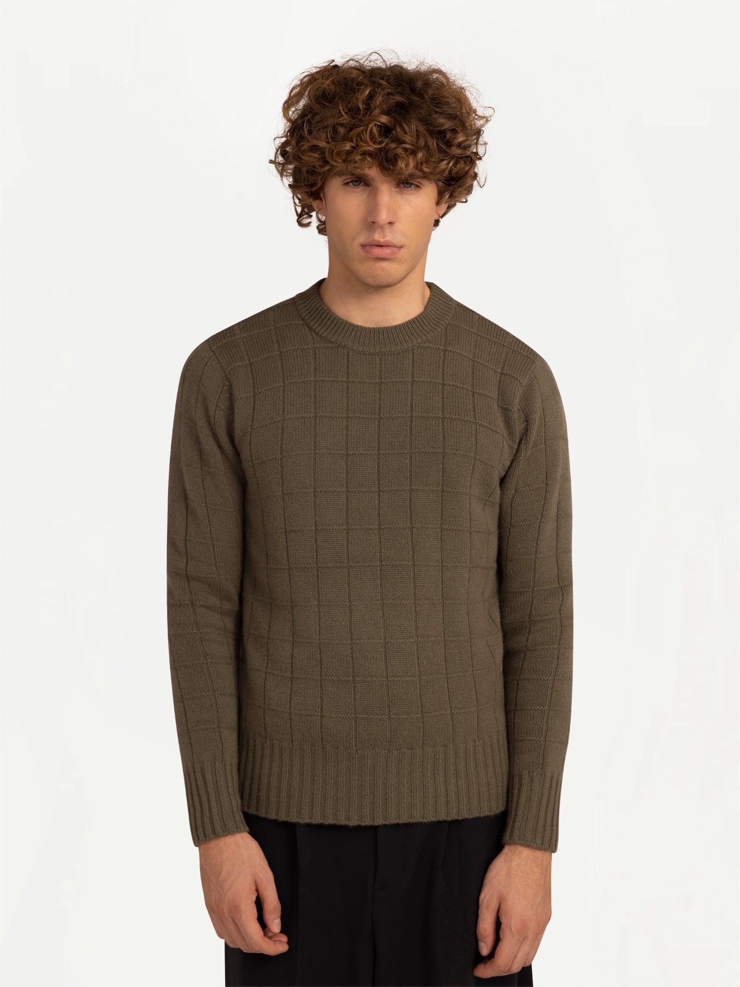 Pull à motifs en pur cachemire Vert - Gobi Cashmere