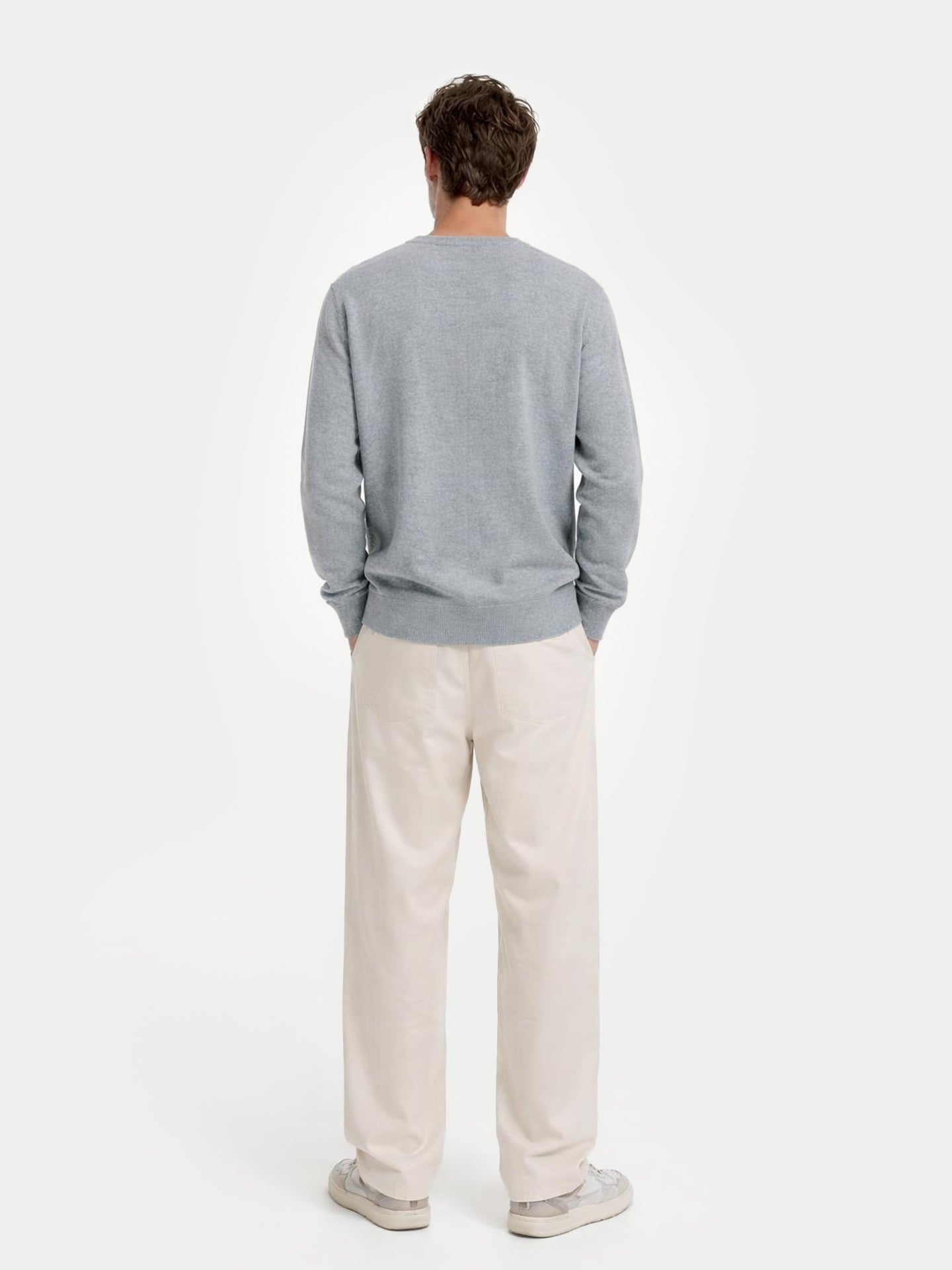 Pull col rond en cachemire Essential pour hommes