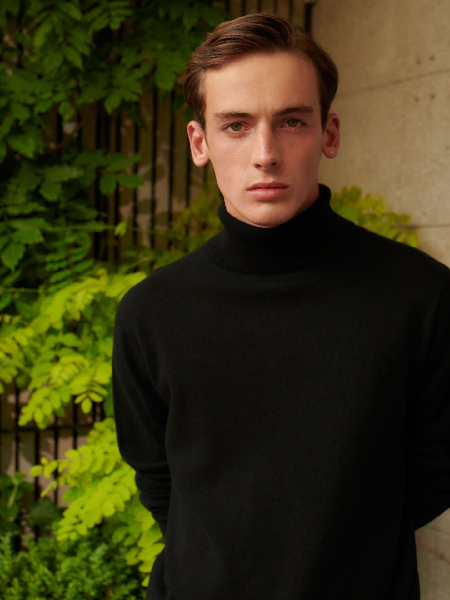 Col roulé homme en cachemire pour hommes noir - Gobi Cashmere