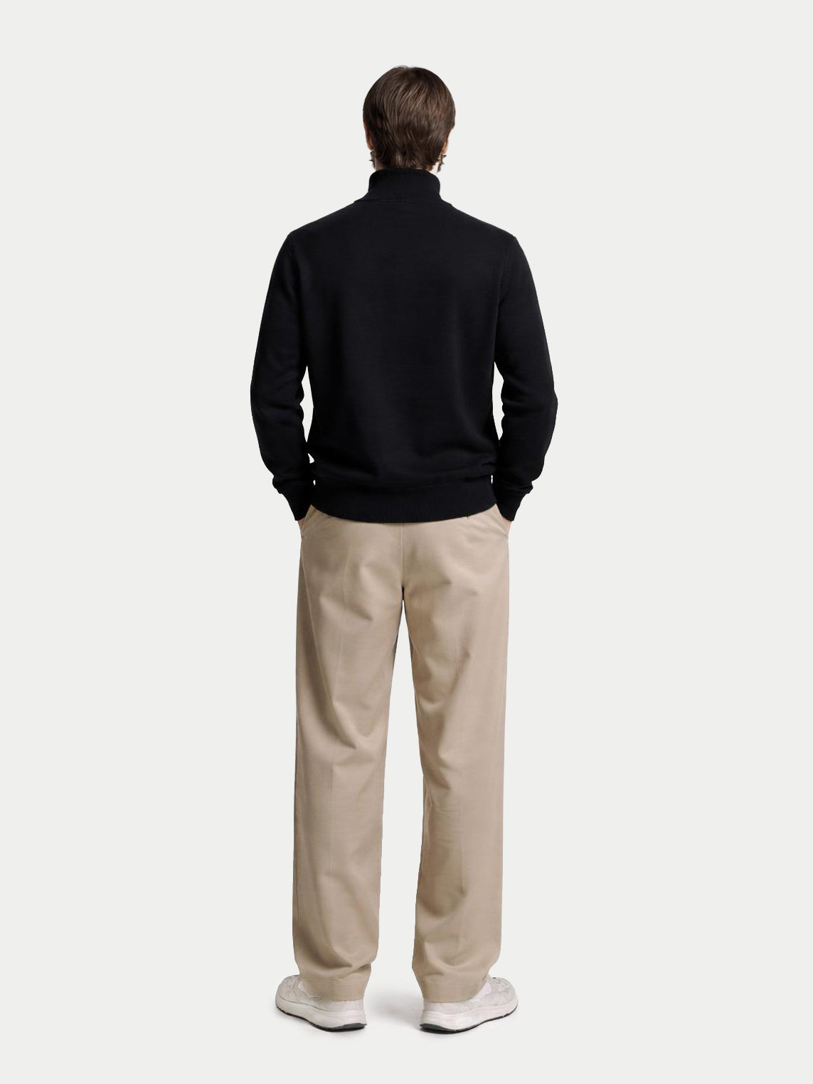 Pull polo demi en cachemire Essential pour hommes
