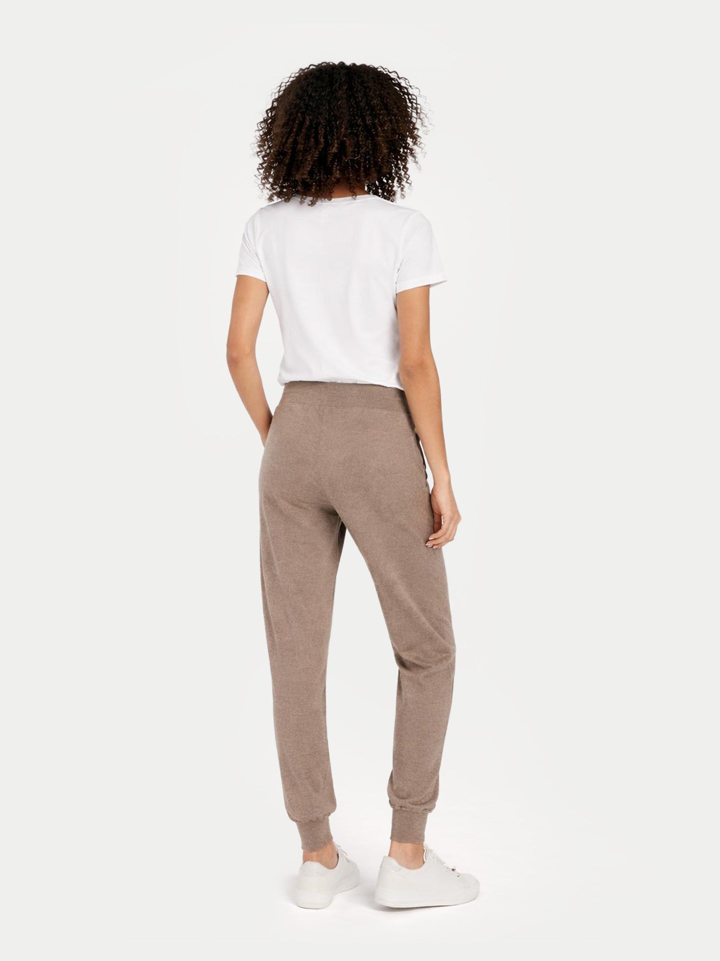 Jogger avec poignets en cachemire pour femmes Couleur Organique