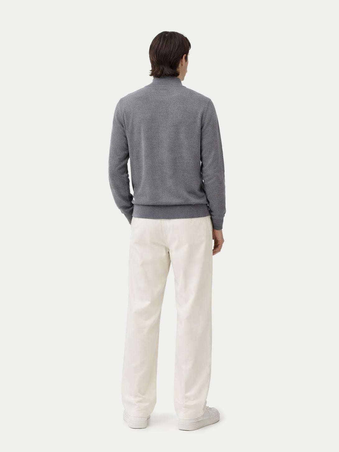 Pull polo demi en cachemire Essential pour hommes