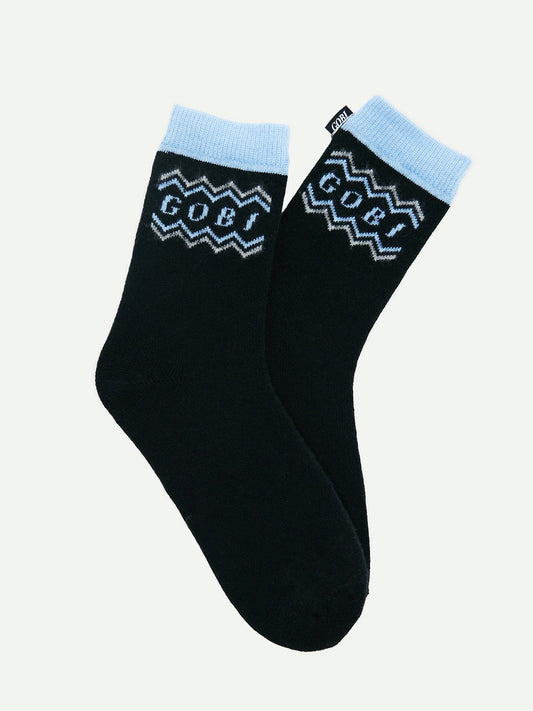 Unisex Alpine Cashmere Socks Black - Gobi Cashmere