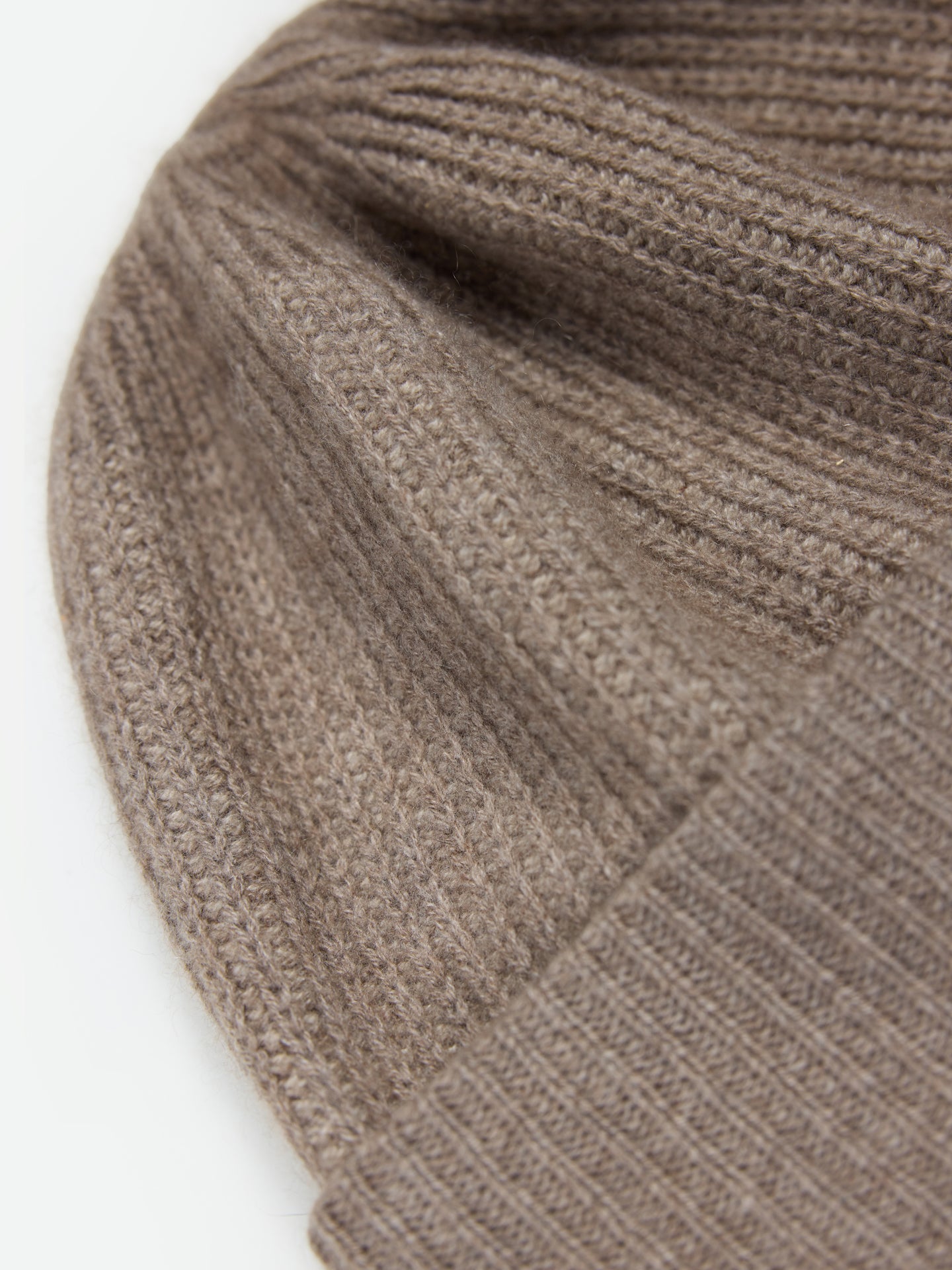Chapeau Cachemire Côtes Couleur taupe Organique | GOBI Cashmere