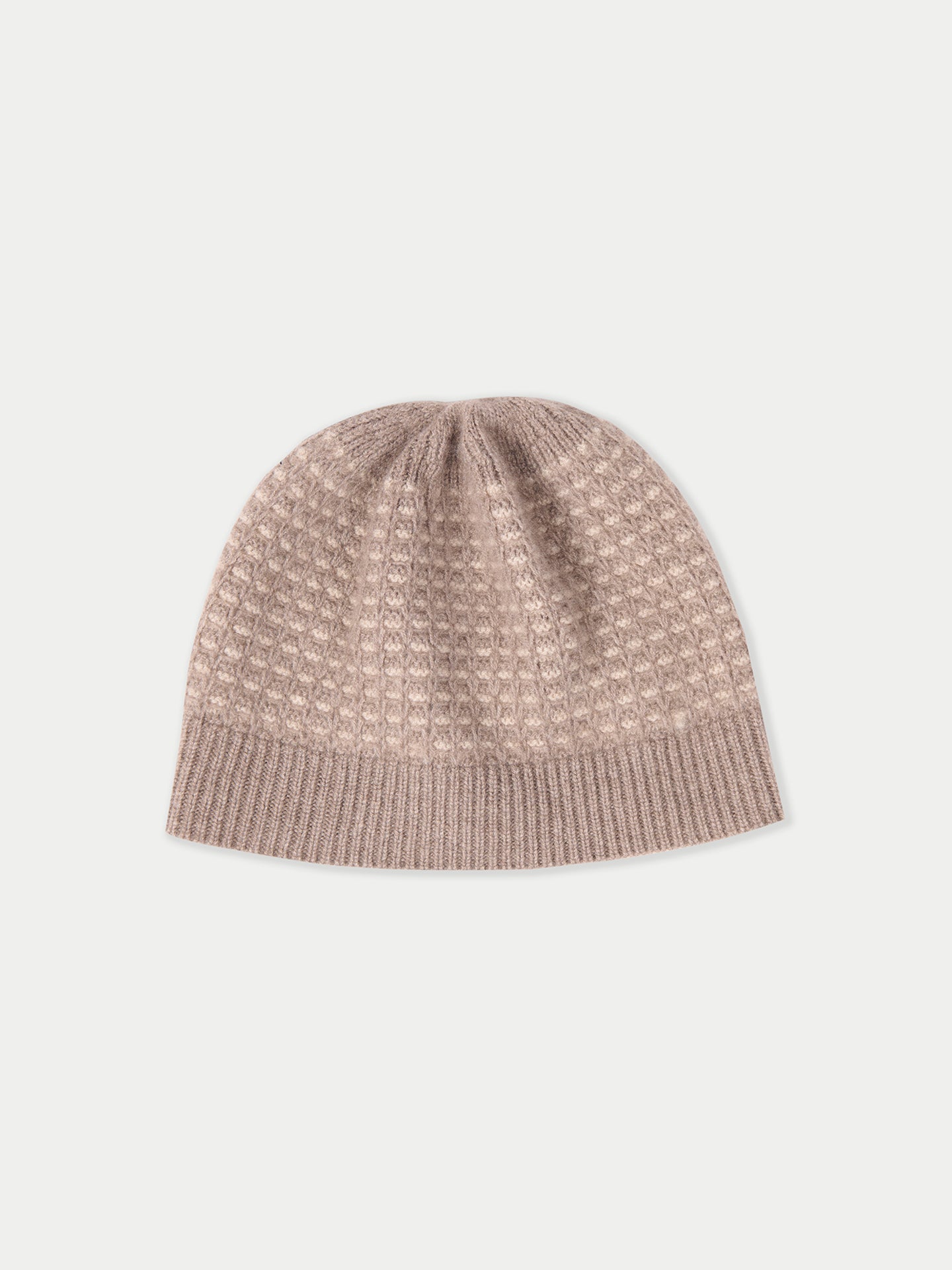 Chapeau en Cachemire Tricot Waffle Couleur Organique