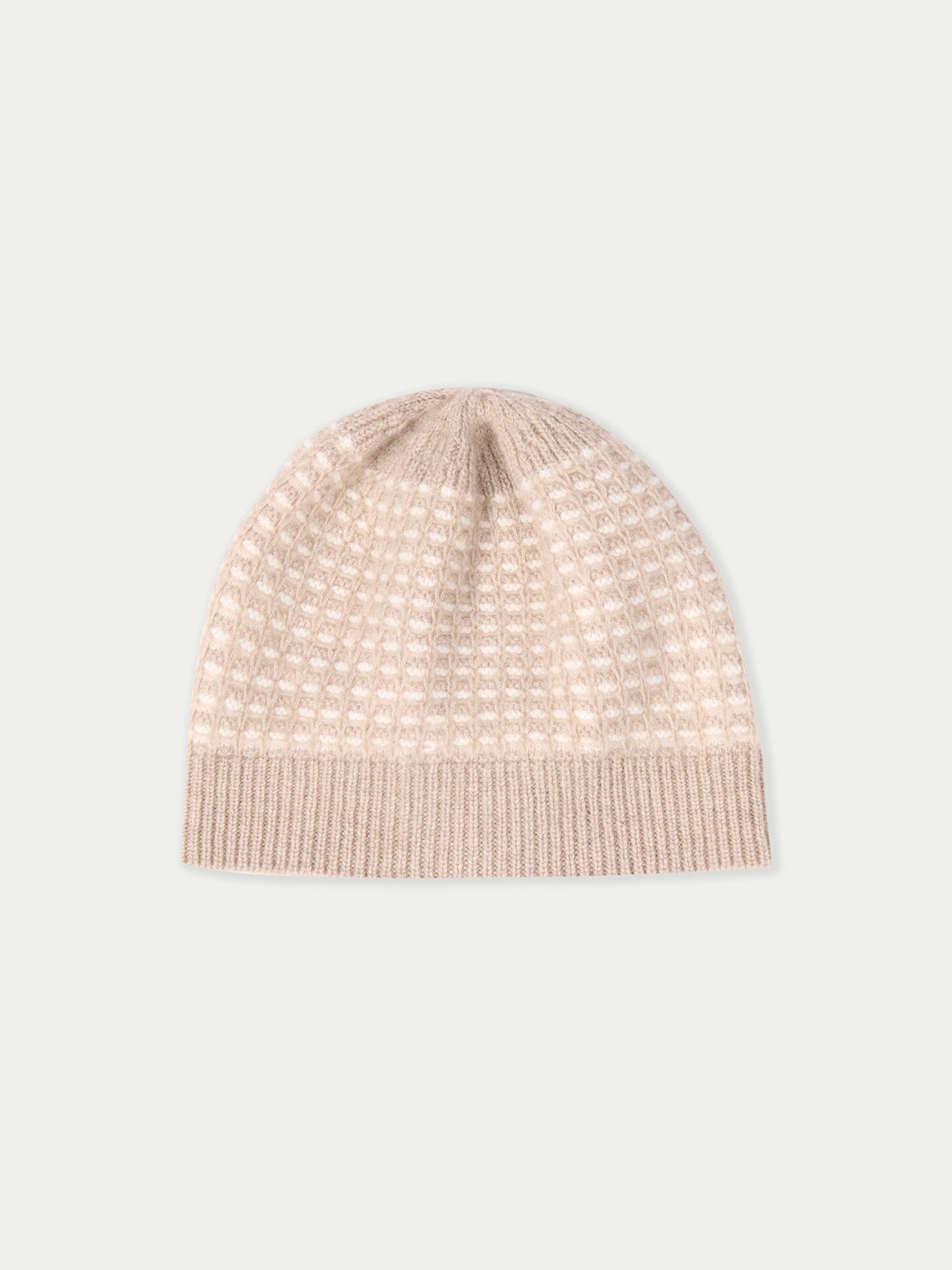 Chapeau en Cachemire Tricot Waffle Couleur Organique