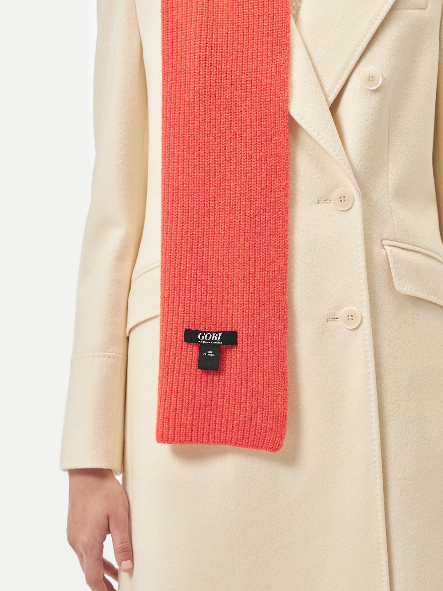 Echarpe en tricot de pêcheur en cachemire Rose - Gobi Cashmere