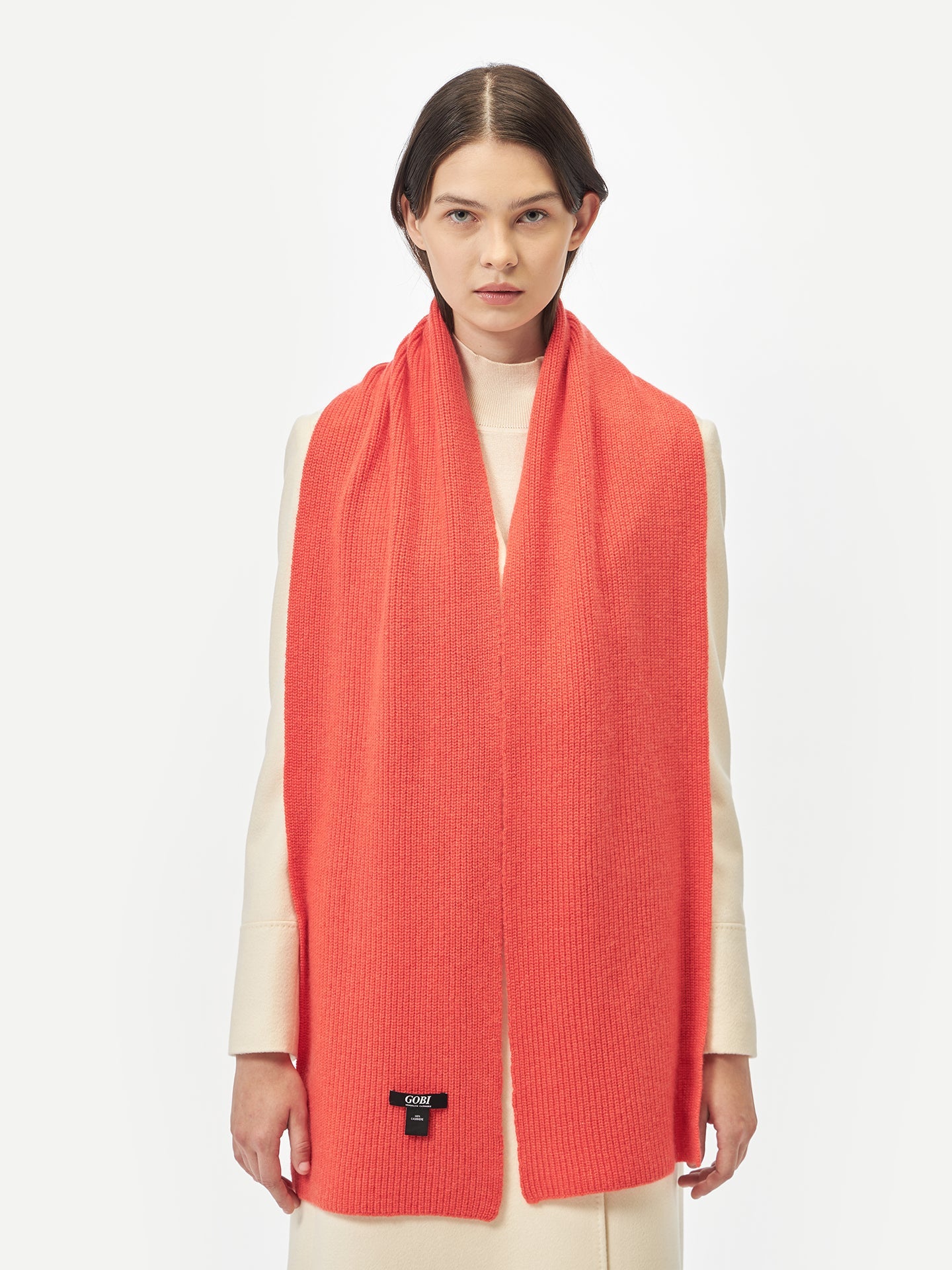 Echarpe en tricot de pêcheur en cachemire Rose - Gobi Cashmere