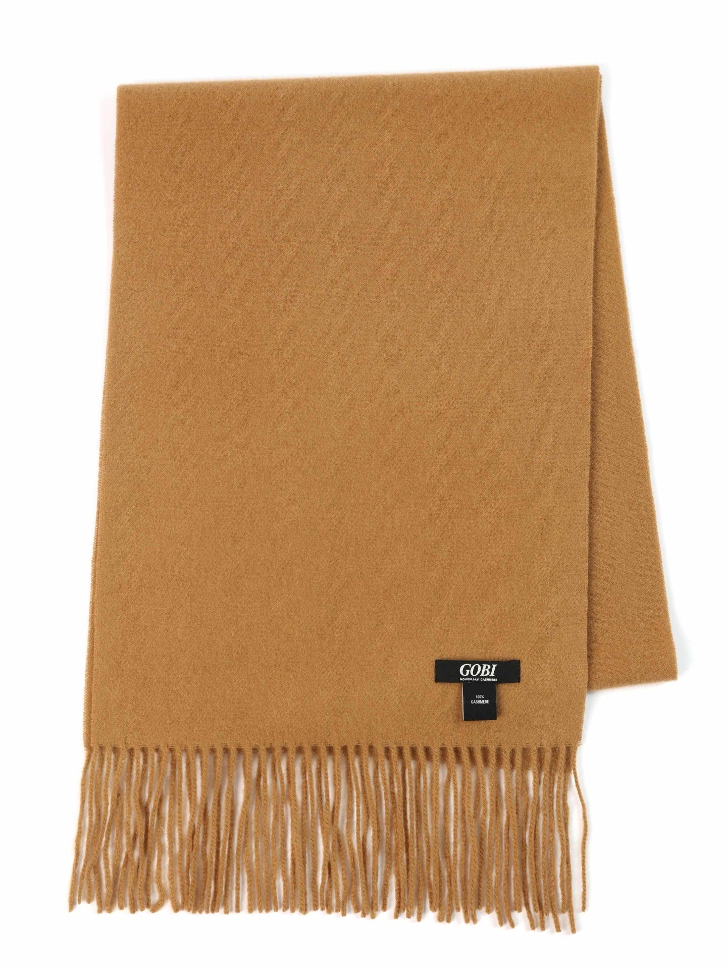 Écharpe avec franges en cachemire pour unisex Marron - Gobi Cashmere