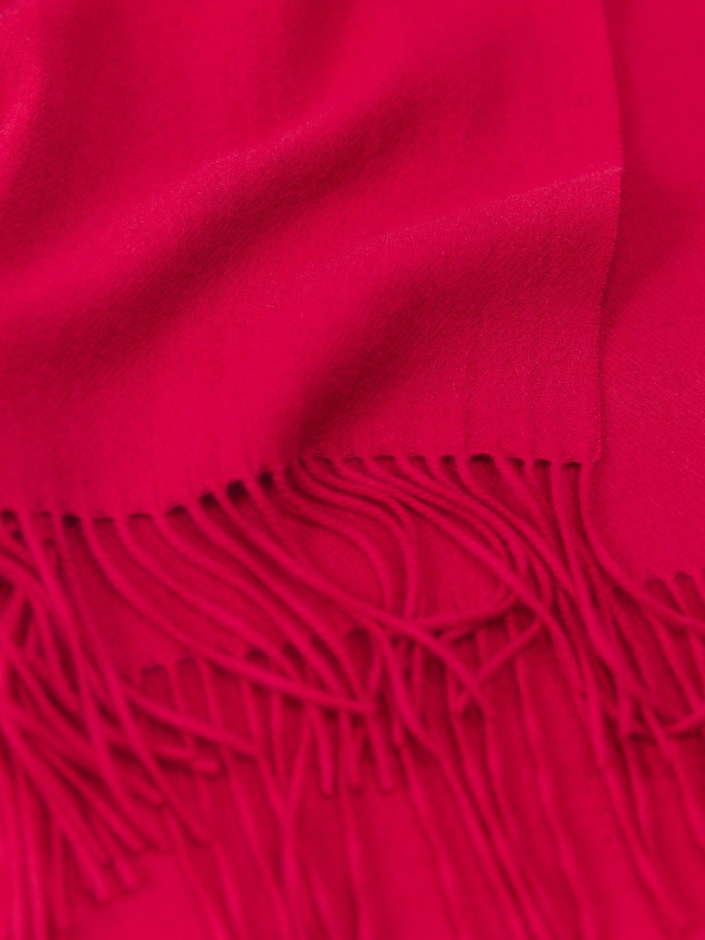 Écharpe avec franges en cachemire unisexe Rouge | GOBI FR