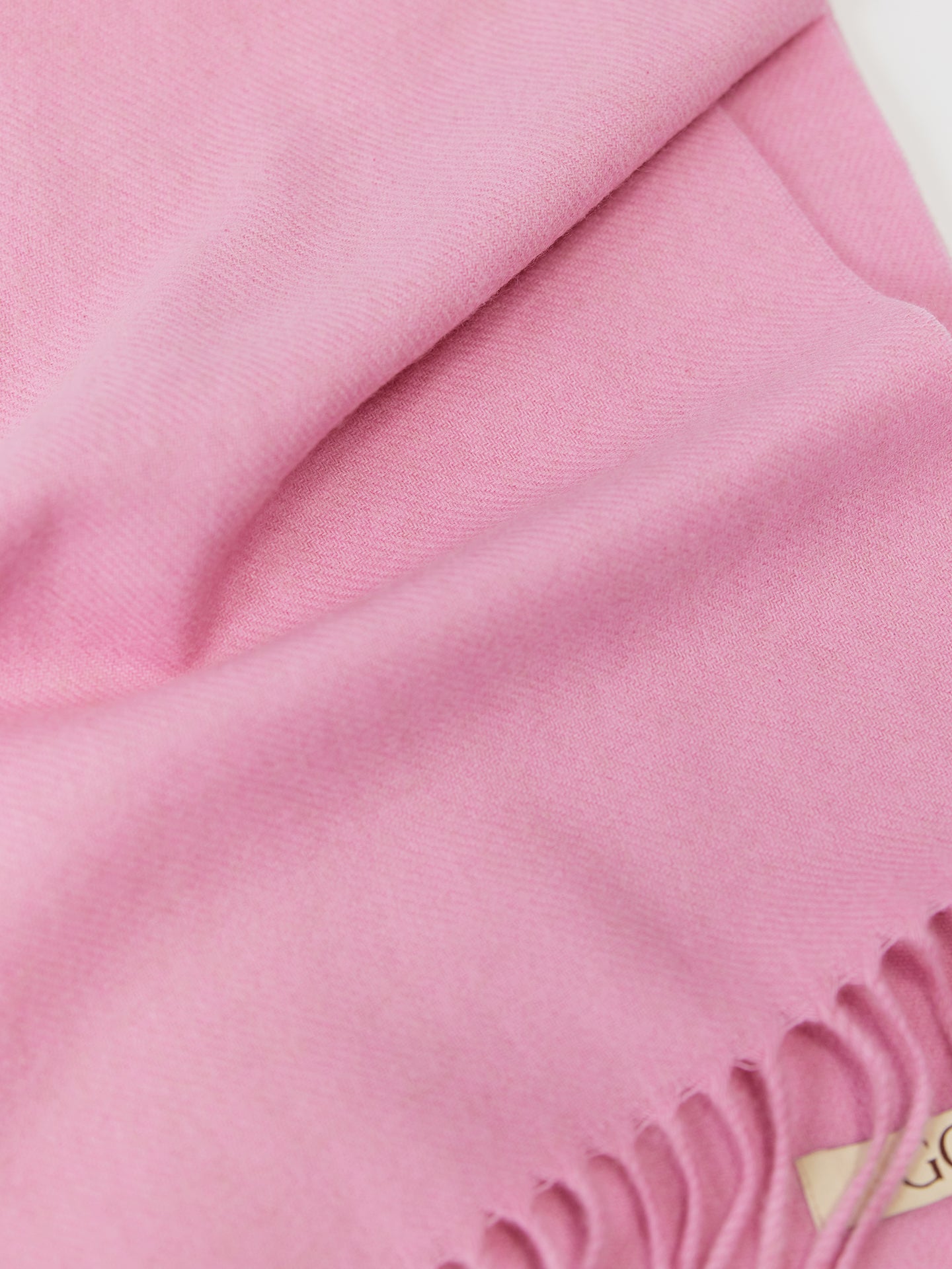 Écharpe avec franges en cachemire unisexe Rose | GOBI FR