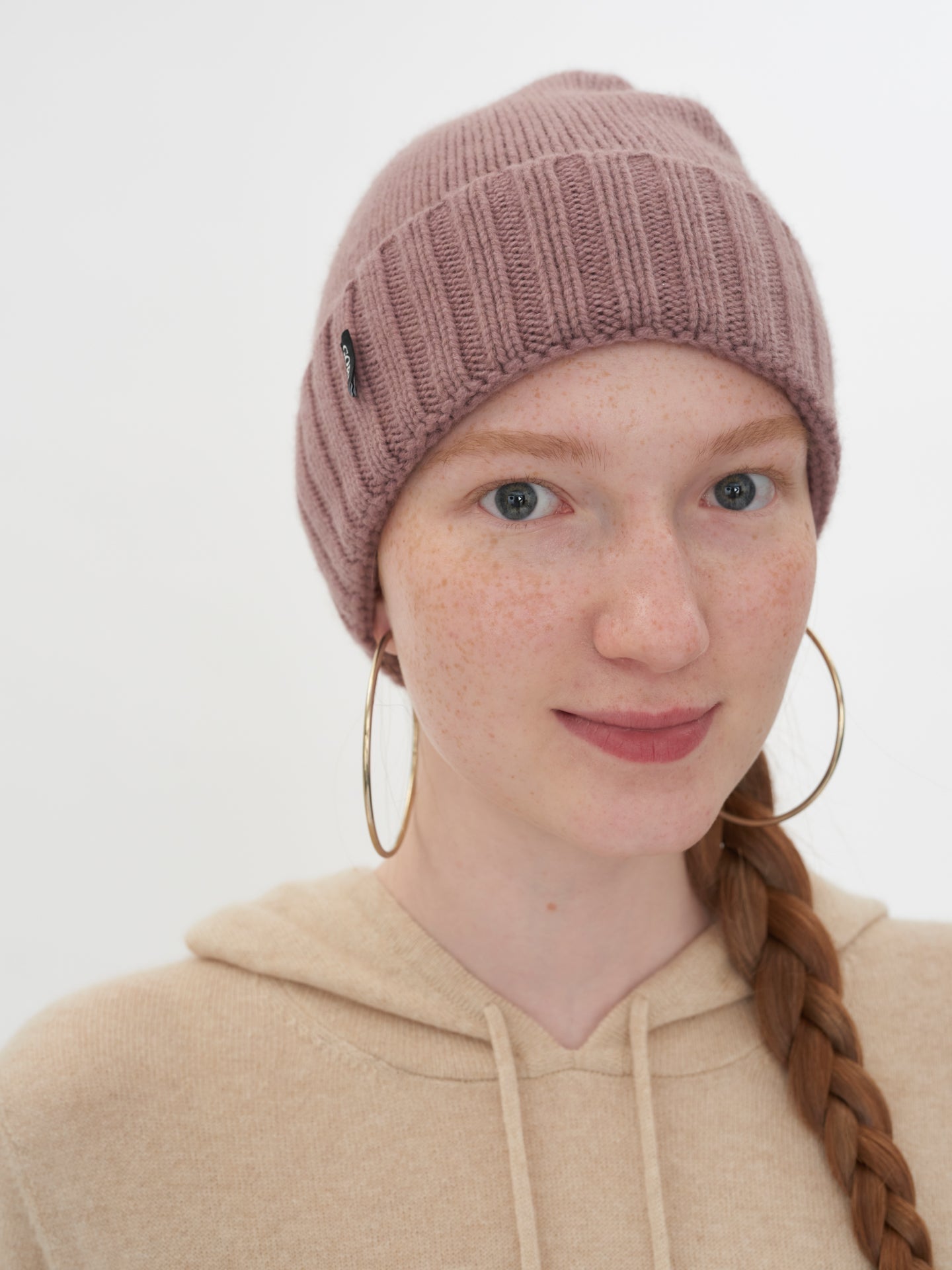 Bonnet en tricot côtelé pour femme , couleur Marron - Gobi Cashmere
