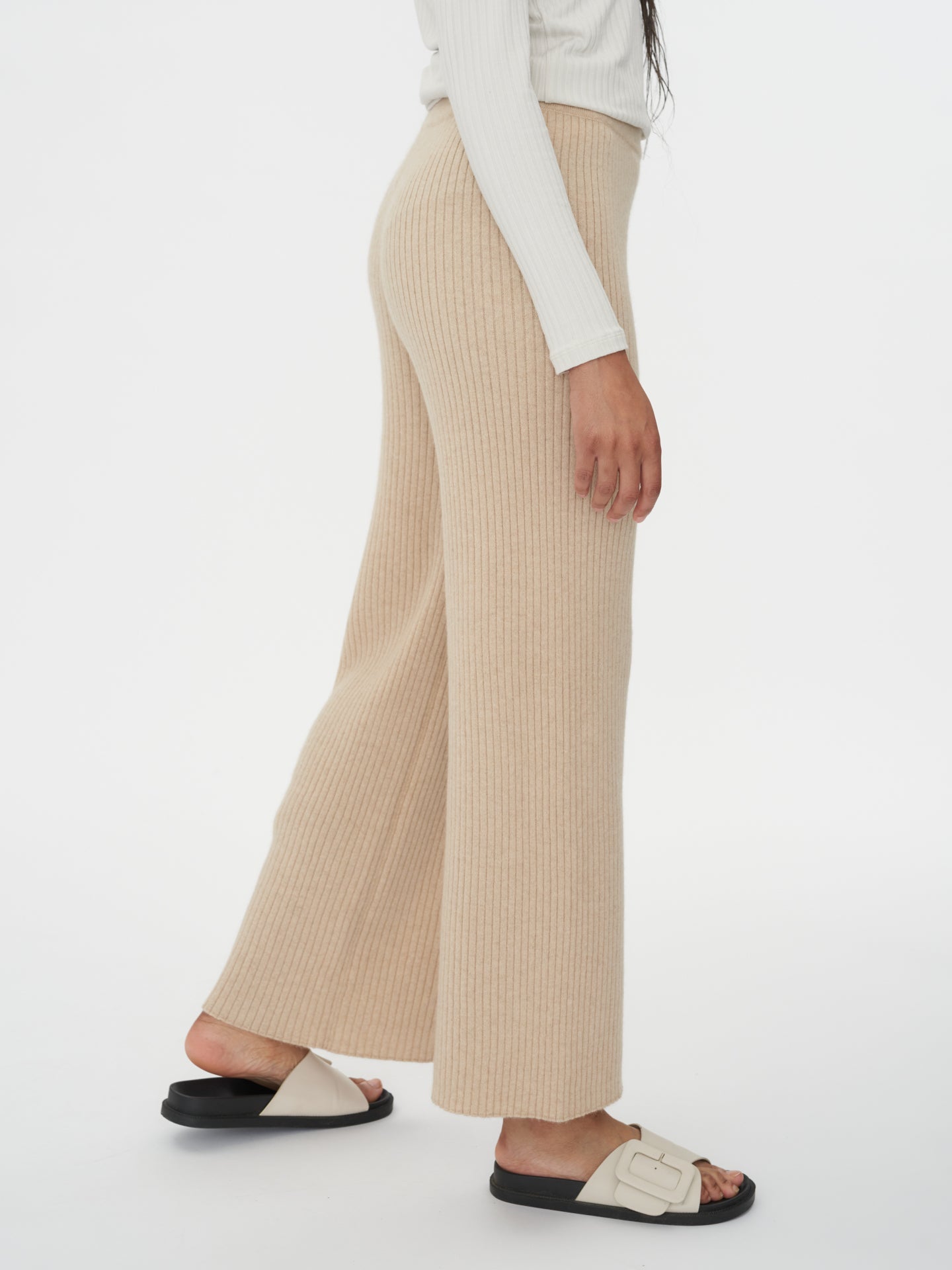Pantalon en cachemire pour femme taupe - Gobi Cashmere