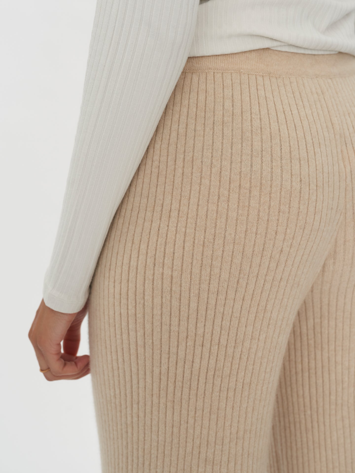 Pantalon en cachemire pour femme taupe - Gobi Cashmere